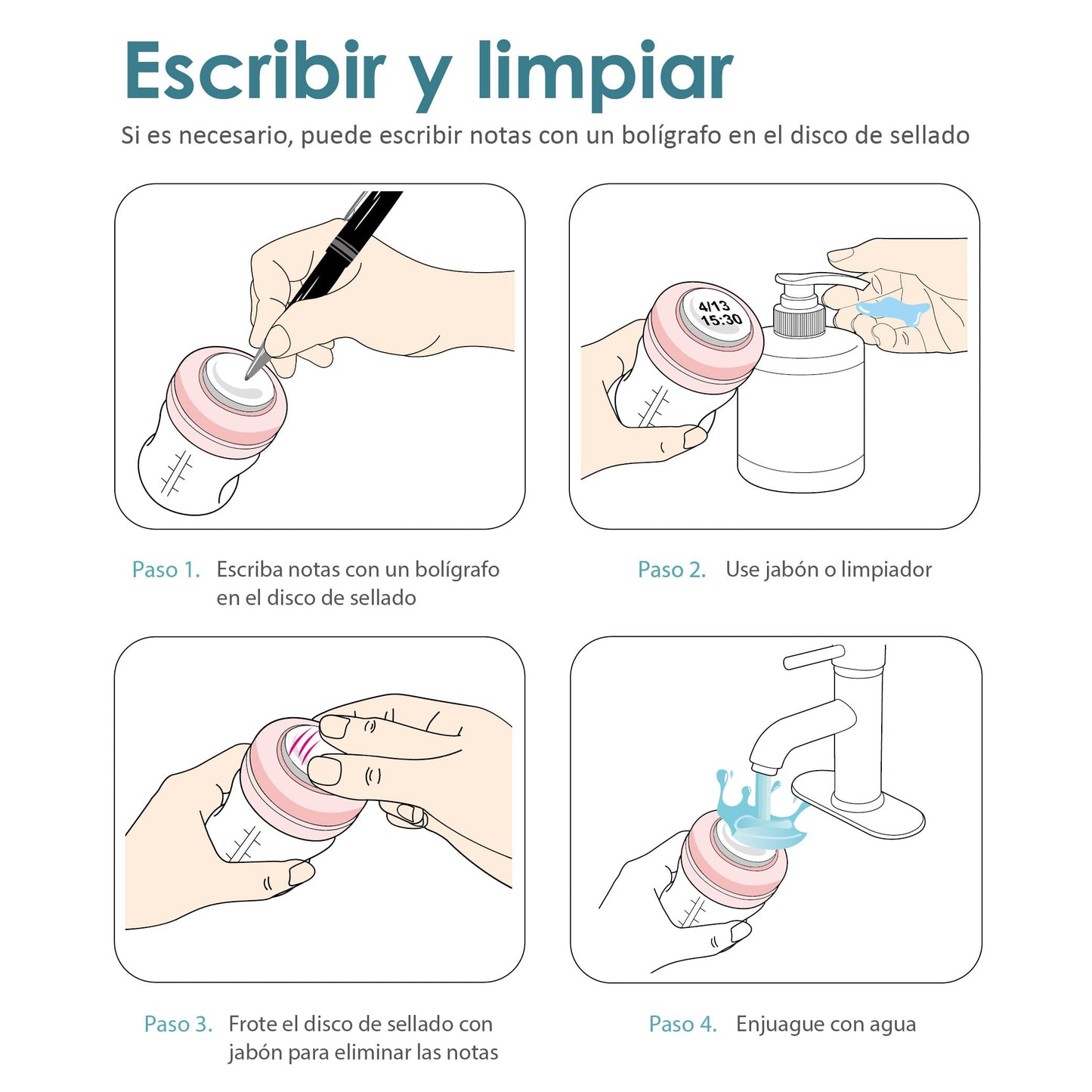 Maymom Tapas Sólidas, también conocidas como Tapas de Viaje, con Anillo de Sellado, Compatibles con Biberones Avent; La tapa reemplaza el aro roscado y el disco de sellado del biberón Avent Natural; Compatible con biberones Avent Anticólicos de Polipropil