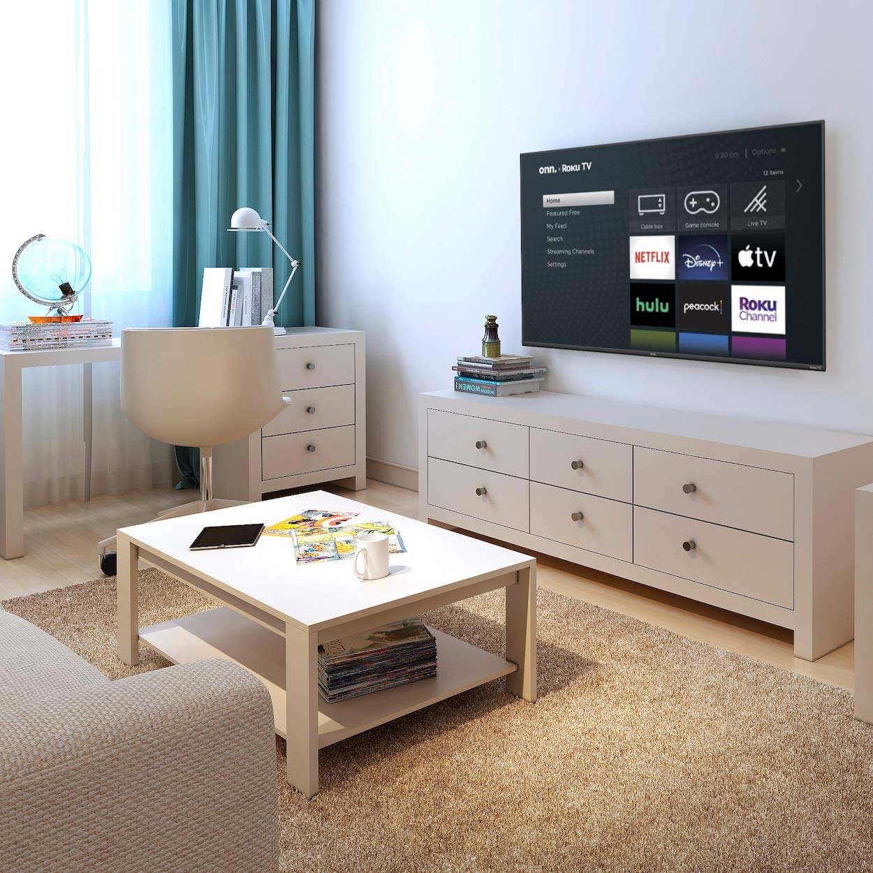 SmartTV Led Onn. 55pulg Negro HDR10 4K UHD Netflix Reacondicionado