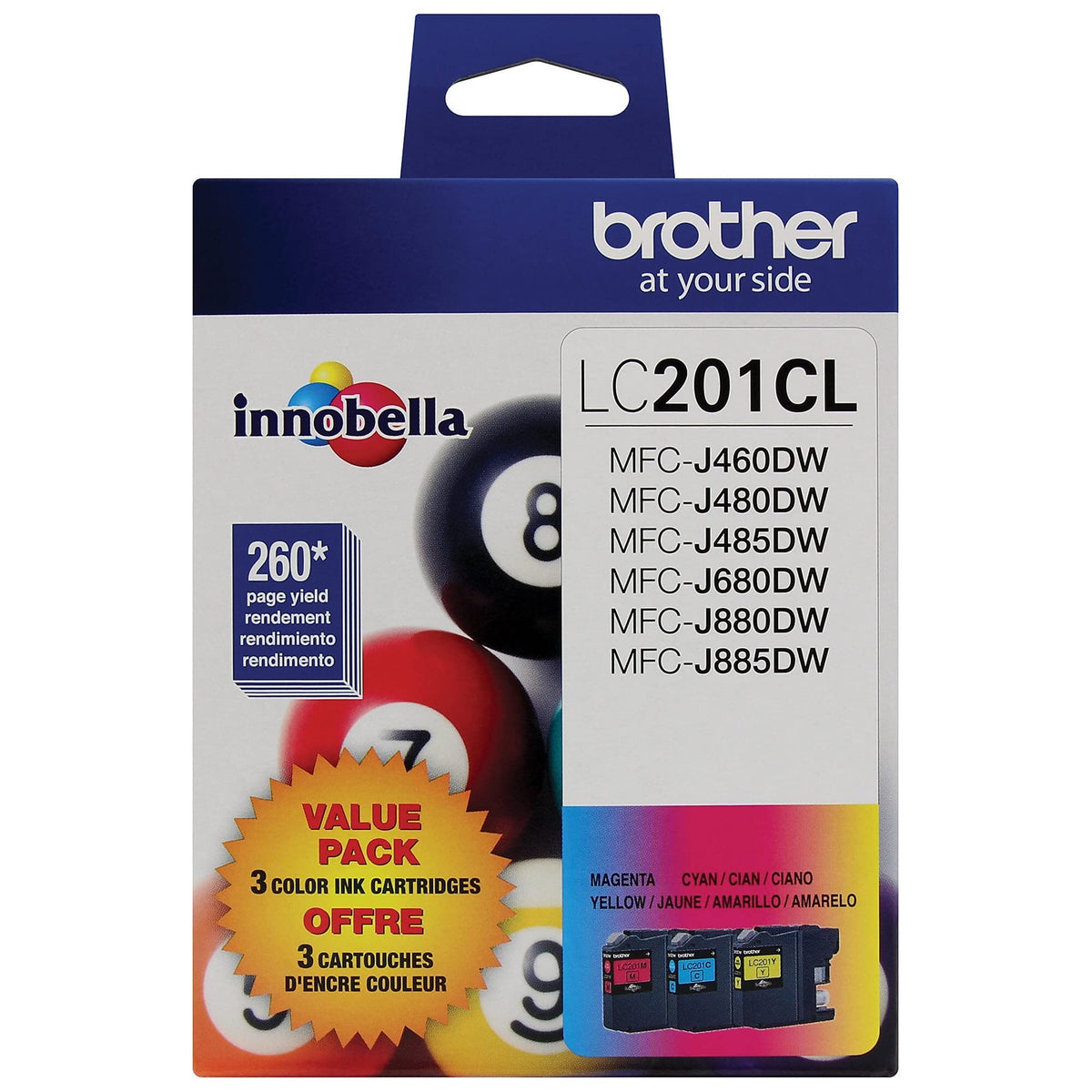 Cartuchos de Tinta Brother Originales LC2013PKS Tricolor de Rendimiento Estándar