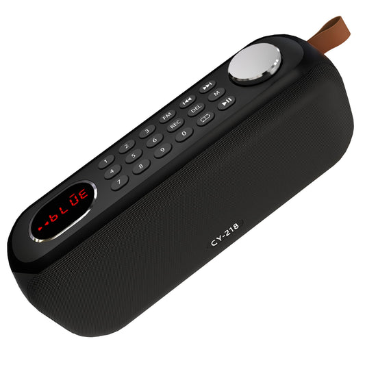 ONGTEED - Altavoz Bluetooth portátil con radio FM digital, compatible con tarjeta USB/SD MP3 Play/AUX/REC, batería recargable integrada de 3000 mAh, altavoz súper sonido y conector para auriculares