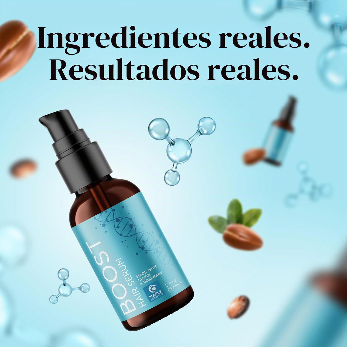 Sérum Espesante Maple Holistics Romero y Menta Crecimiento Capilar
