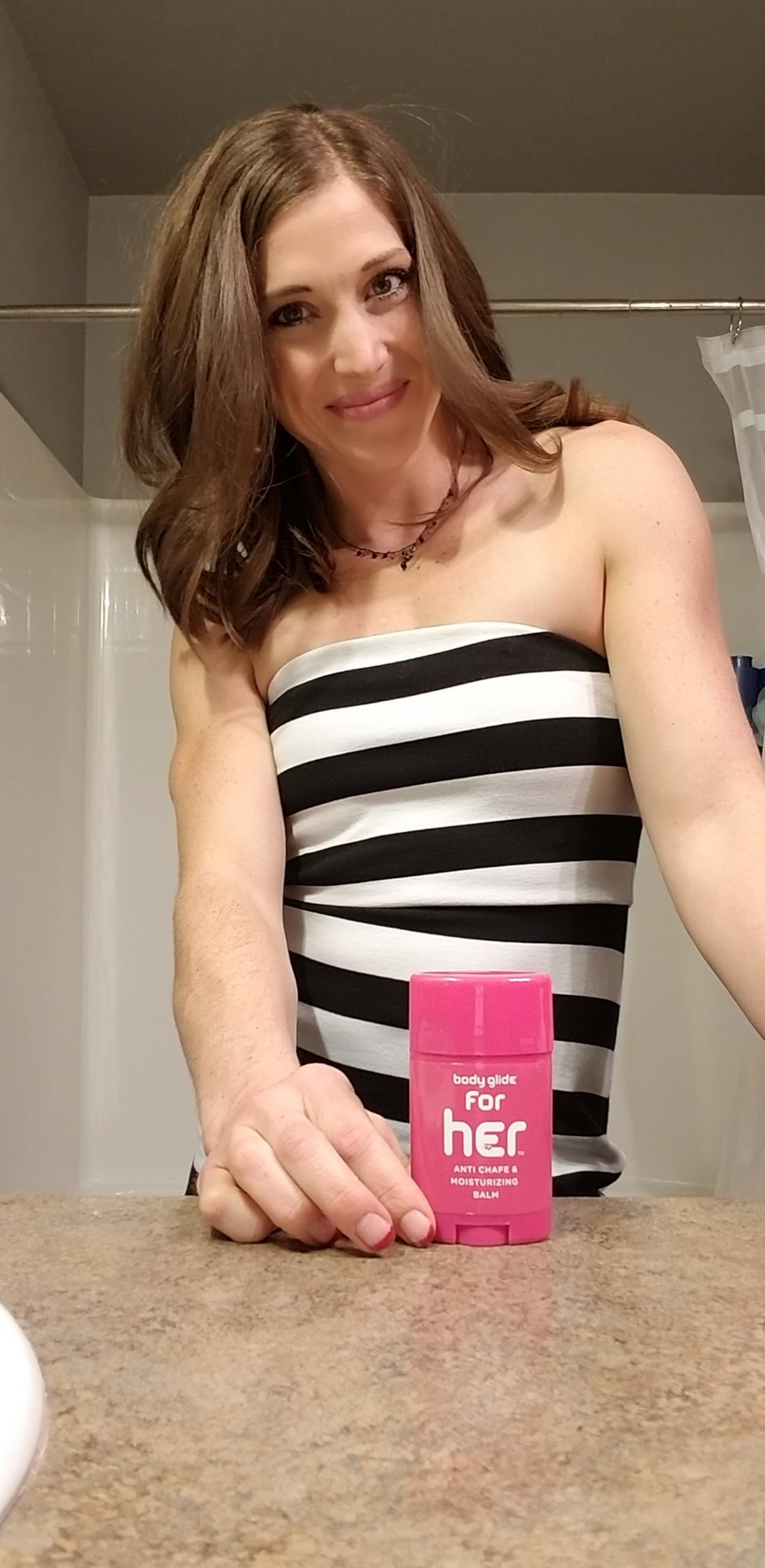 Cuerpo Glide para ella 42.5 gram anti Chafe Bálsamo, Rosado, 1.5oz