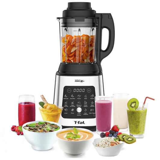Licuadora T-Fal Ultraforce BL83SDX0 Blanca con Función de Cocción y 10 Programas Automáticos