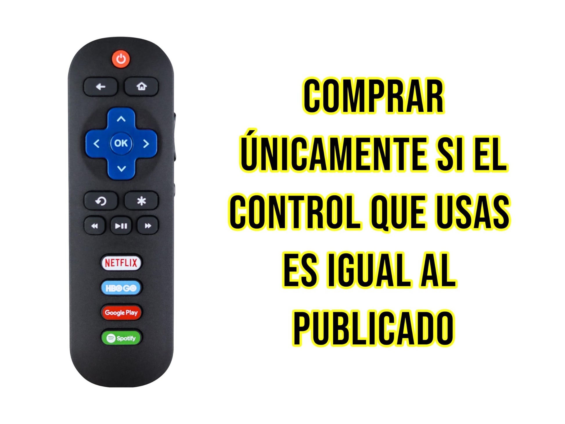CONTROL EXPERT Control Remoto Compatible con TCL Roku TV Smart Pantalla 4K