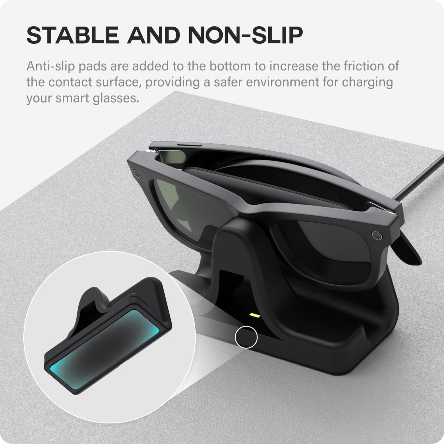 TUSITA Base de Carga & Cable Compatible con Ray-Ban Meta (Gen 1 2) Gafas Inteligentes, USB-C