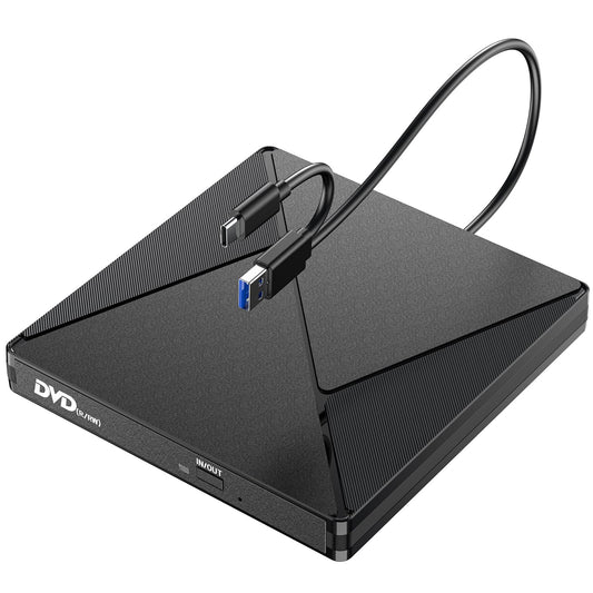 Reproductor de DVD Unidad de CD Externa USB 3.0 USB C Portátil Compatible con Mac