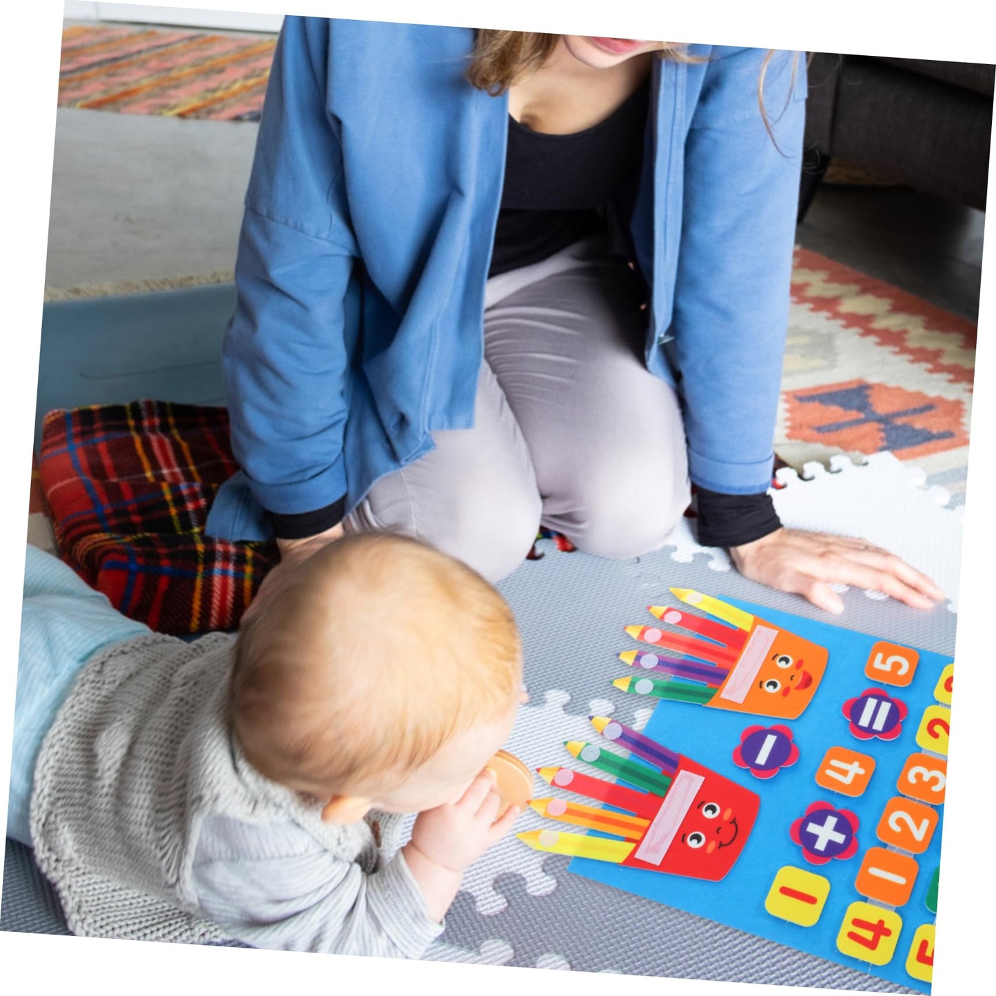 HOOTNEE Educativo De Matemáticas para Niño Niña Juguete De Adición y Sustracción Fieltro para Preescolar para Aprendizaje Cognitivo y Reconocimiento De Números