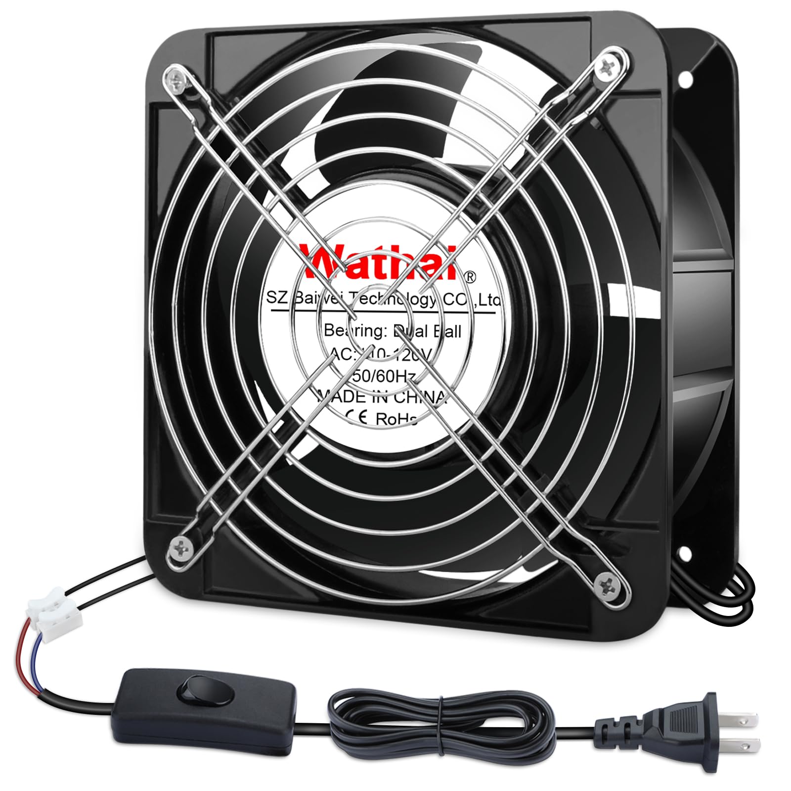 Ventilador AC Wathai Alto Flujo de Aire 15050 mm x 50 mm Ventilación de Escape