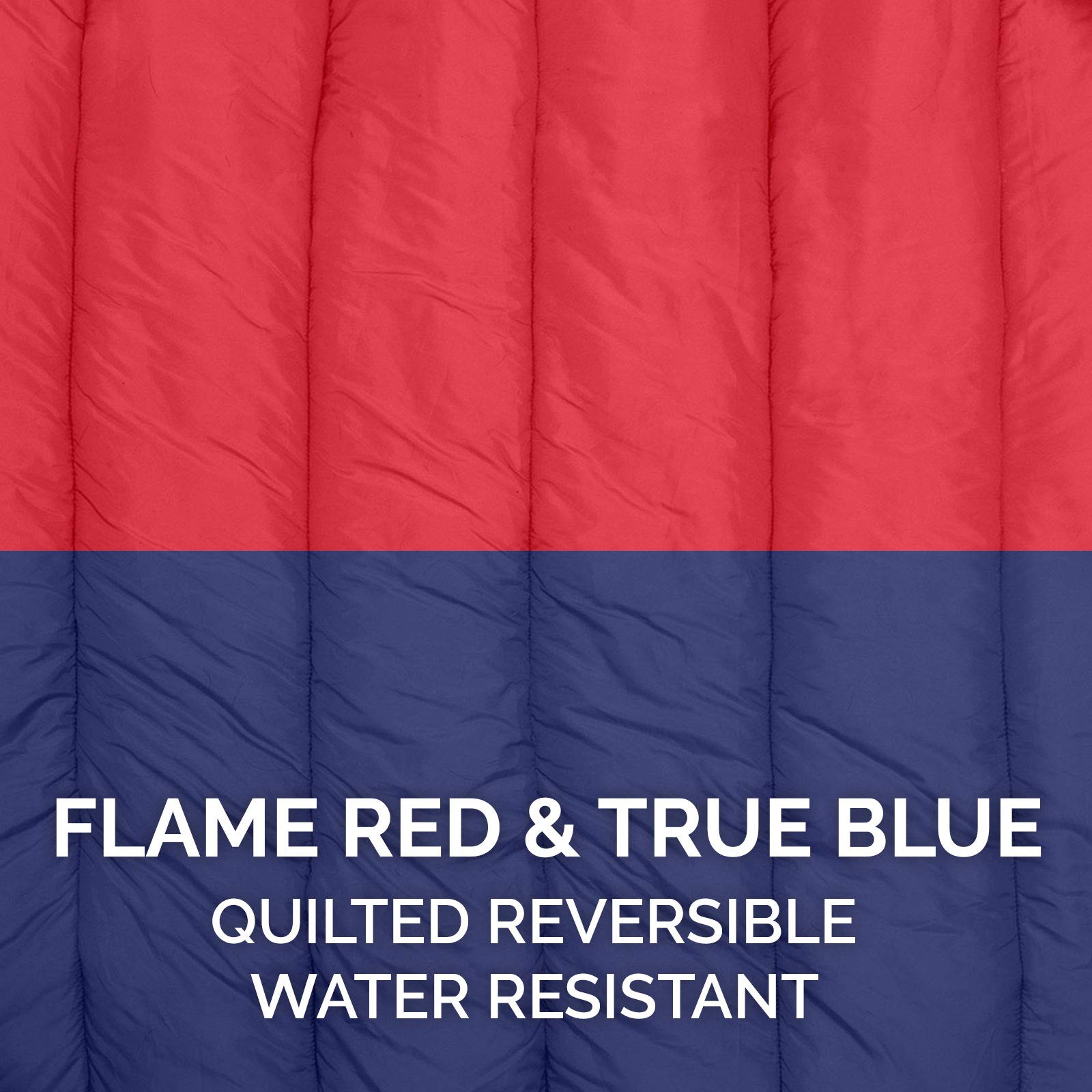 Cama para Perro Furhaven Flame Red True Blue con Almohada de Viaje