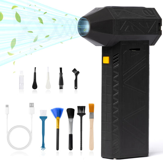 L&Z Electric Air Duster - Ventilador turbo de aire comprimido de 130000 rpm, mini soplador seco continuo ajustable para PC, exteriores, coche, limpieza del hogar
