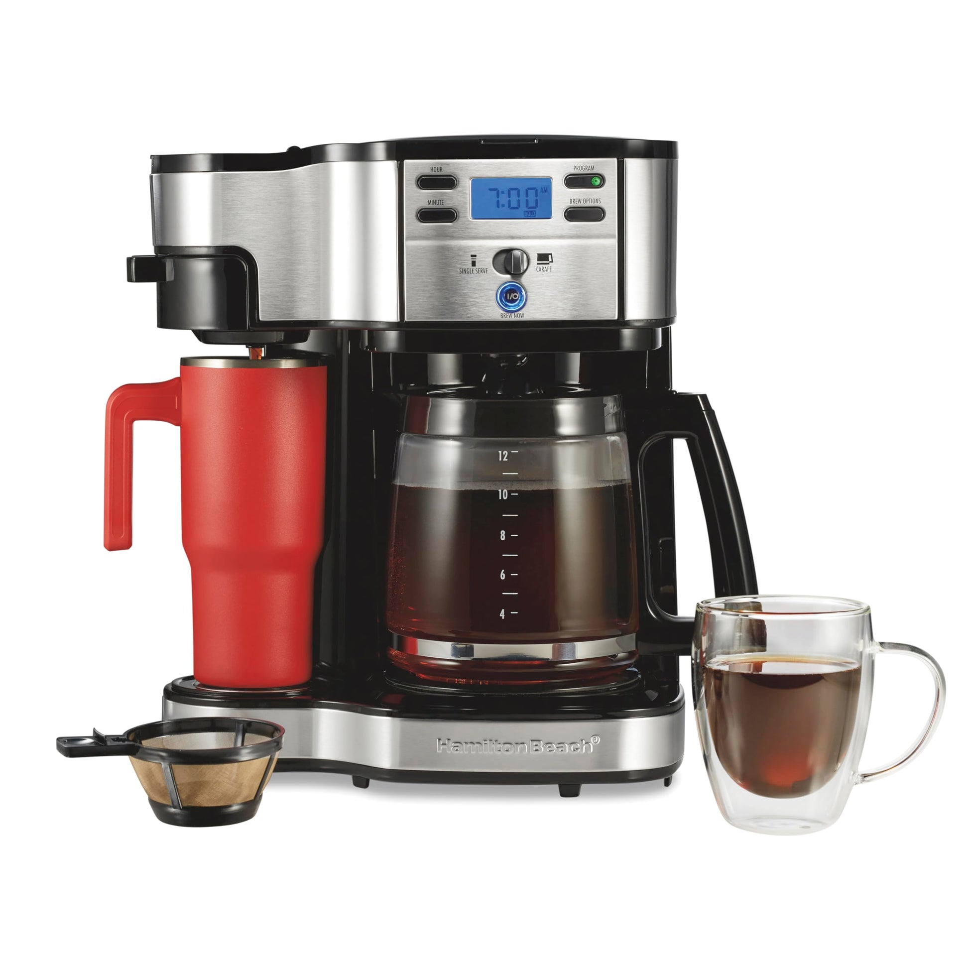 Hamilton Beach - Cafetera y cafetera de una sola porción 49980A de 2 vías