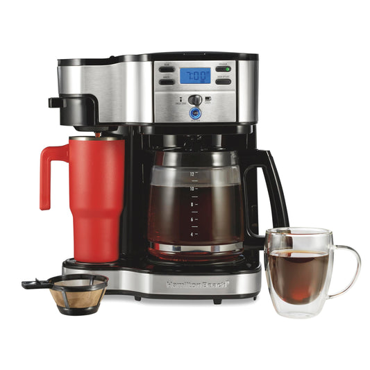 Hamilton Beach - Cafetera y cafetera de una sola porción 49980A de 2 vías