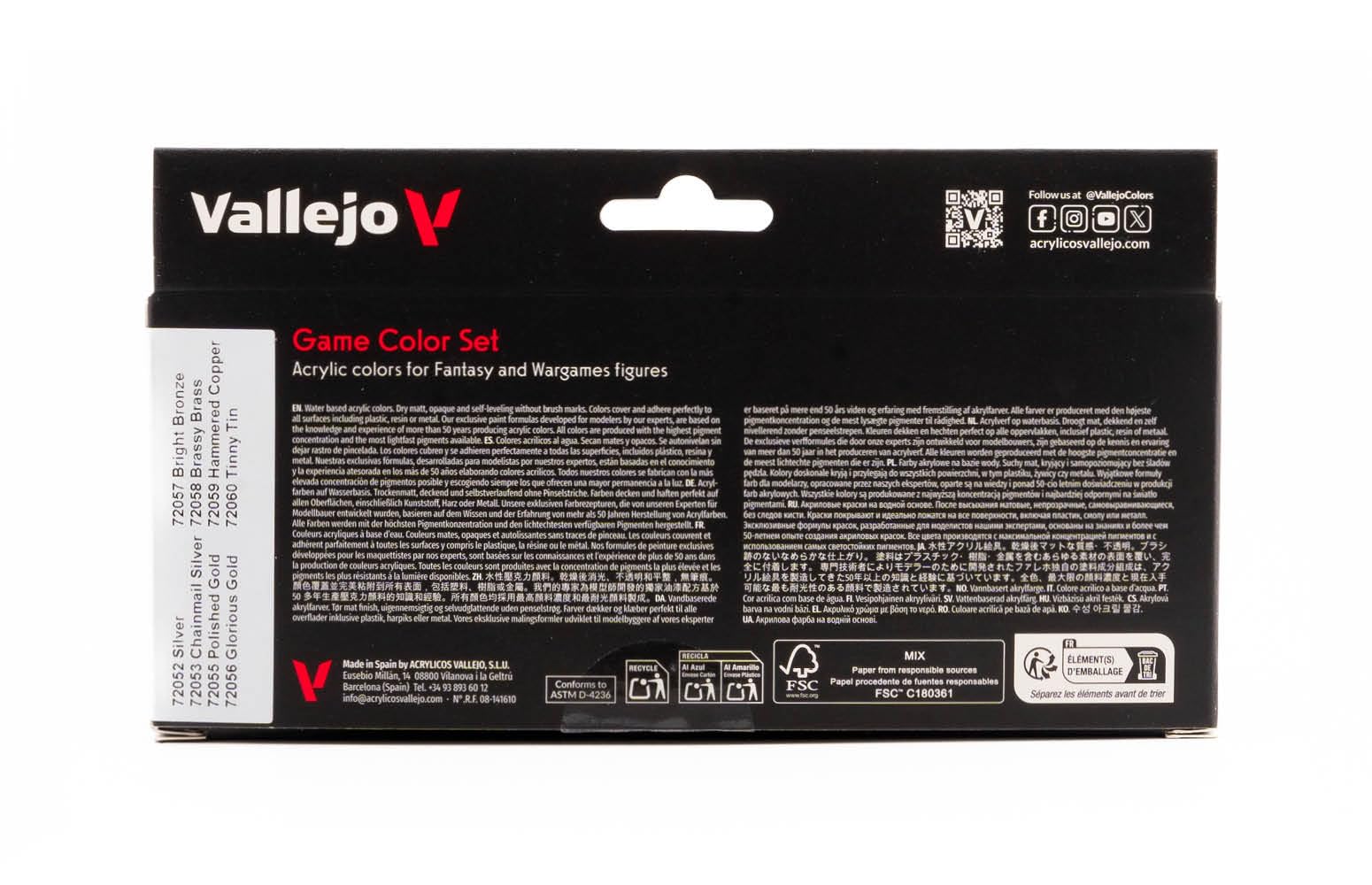 Vallejo Metallic Game Color Set (8 Colors)