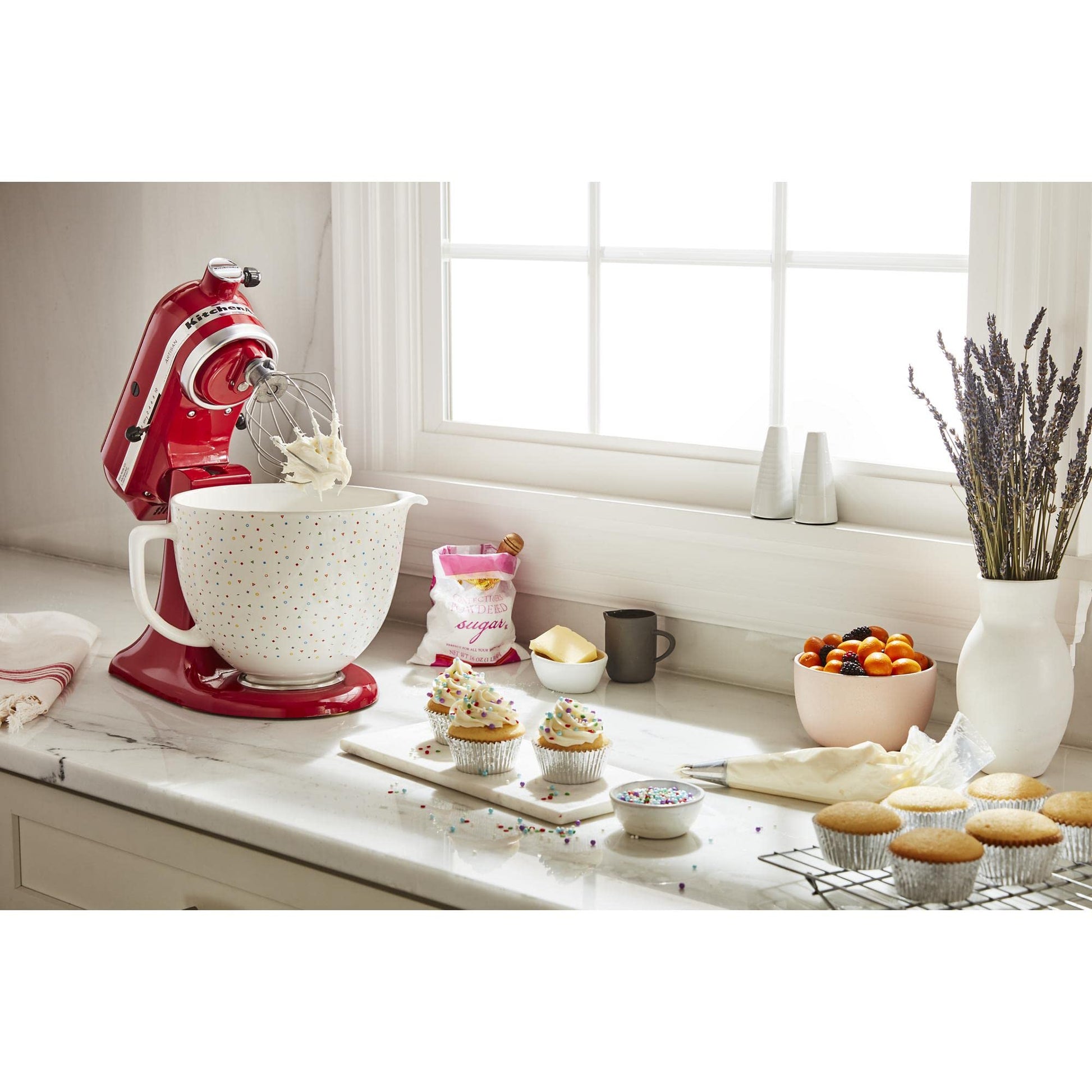 KitchenAid KSM2CB5PCS 5 Quart Ceramic Stand Mixer Bowl, 5 Qt, Confetti Sprinkle