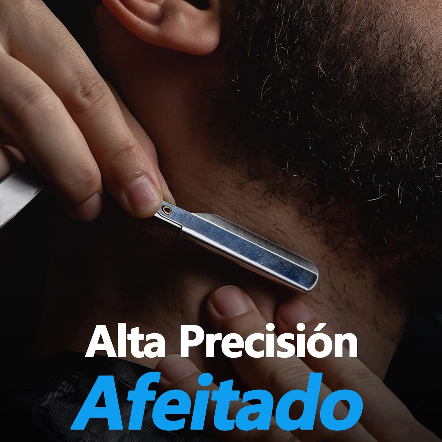 KIWOP Navajas para Afeitar de Barbero con 60 Cuchillas, Portanavajas