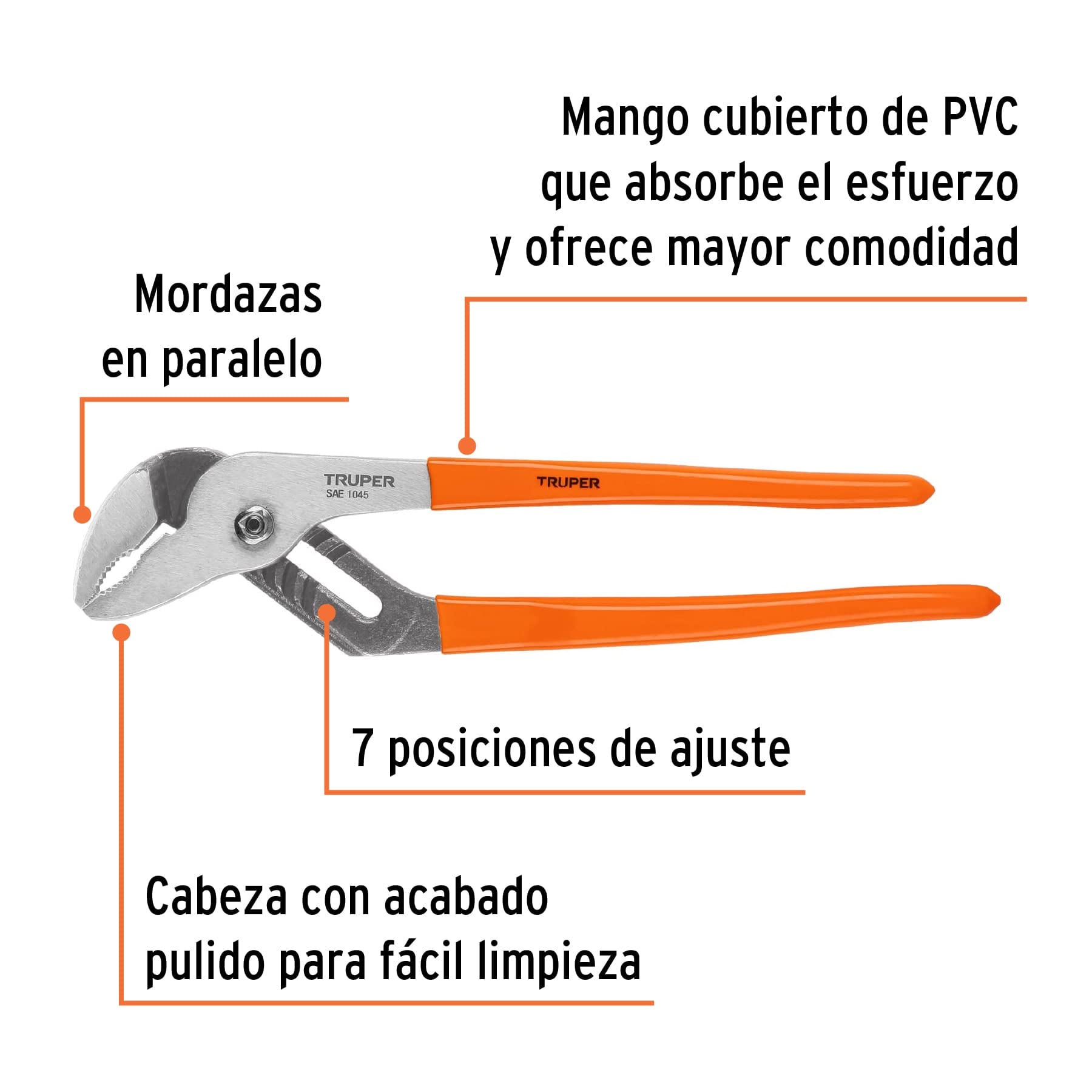 Truper PEX-12, Pinzas de extensión, 12"