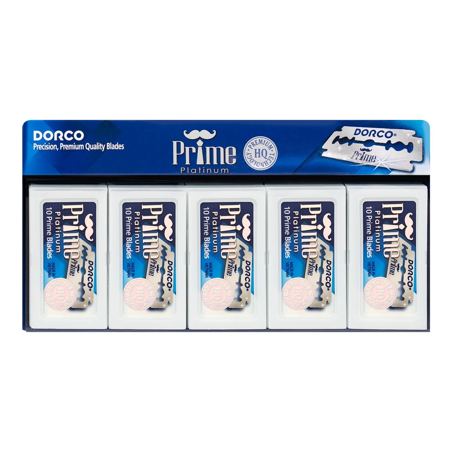 DORCO Hojas de afeitar Dorco STP301 Prime Platinum Extra de doble filo (100 unidades), de acero inoxidable de primera calidad, súper afiladas para un afeitado suave y preciso. ¡Un regalo perfecto!