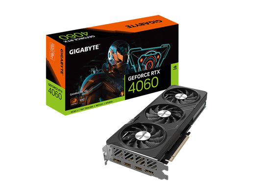 GIGABYTE Tarjeta de Video Gaming GeForce RTX4060 OC 8GB Triple Fan RGB Fusion GDDR6 PCIe 4.0 2xHDMI 2xDP