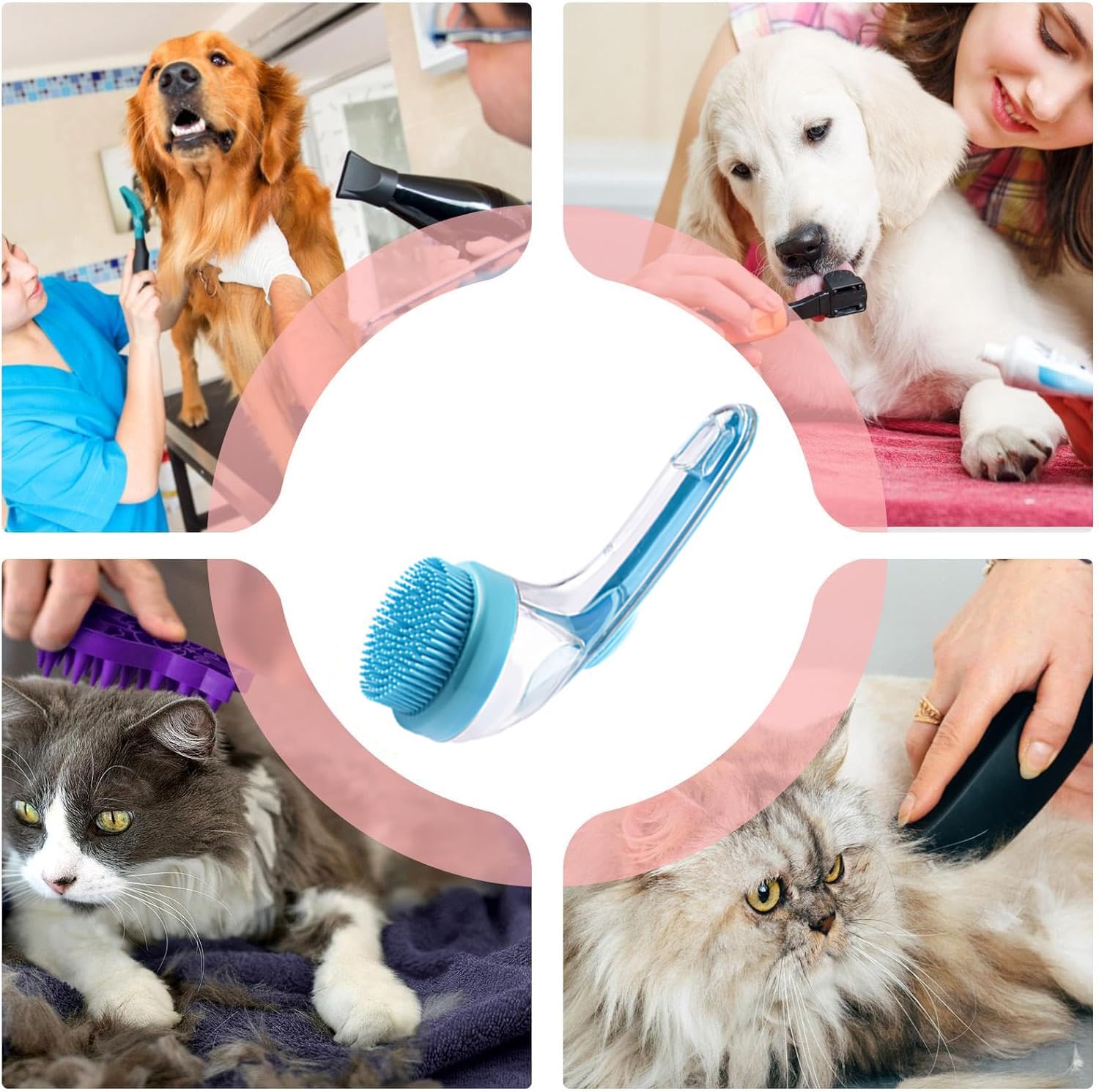 Cepillo de Baño Walquicks Verde con Dispensador de Champú para Mascotas