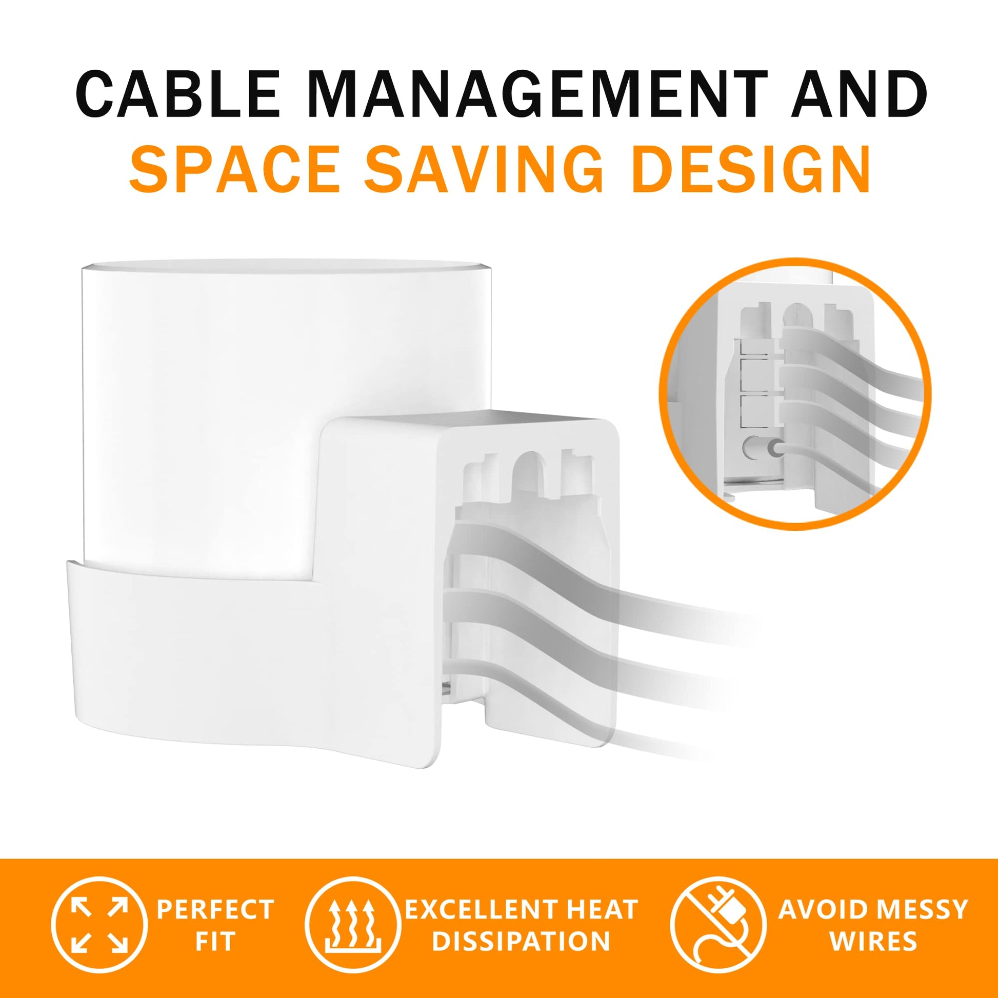 Bangcheer - Soporte de pared para TP-Link, Deco X20 X60 X50 X55 WiFi 6 soporte de pared con organizador de cables, sistema WiFi de malla para el hogar, soporte resistente que ahorra espacio TP-Link router soporte de pared (paquete de 2)