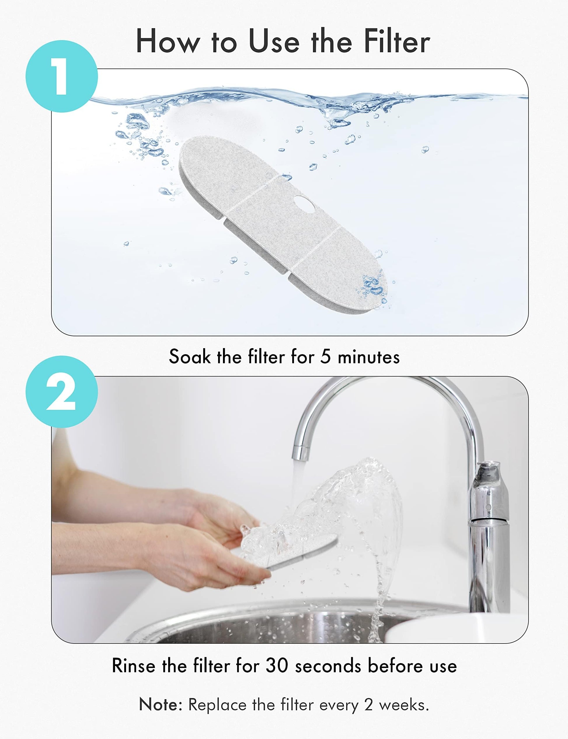 Filtros de Repuesto PETLIBRO para Fuente de Agua Ultra Silenciosa para Gatos y Perros, Paquete de 8