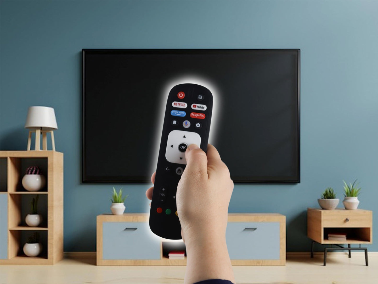 Control Remoto Compatible con GHIA G32atv22 Smart TV 4k HD Directo