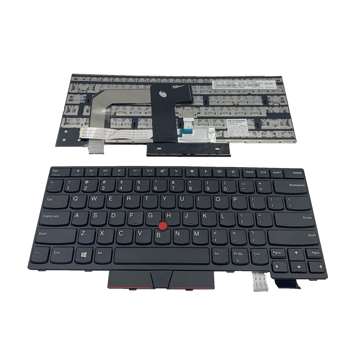 Computadora Portátil Lenovo IBM ThinkPad T470 T480 Negro sin Retroiluminación con Teclado Puntero