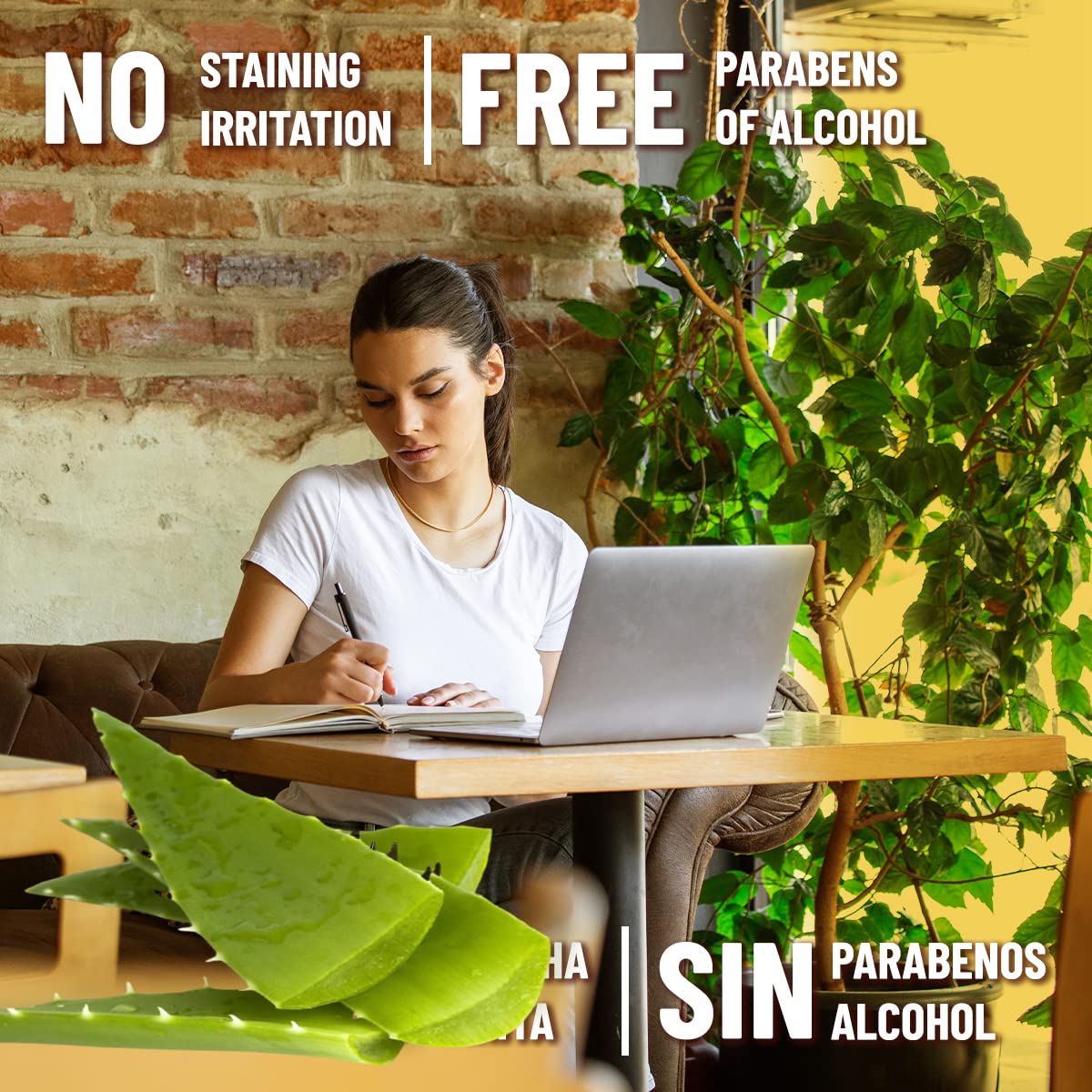 Vital Green - Desodorante Natural de Piedra Cristal de Alumbre de Potasio con Aloe Vera. Ideal Para Piel Sensible. Elimina El Olor y No Mancha. Presentación roll on 90 g - 3 fl oz (1 Unidad)