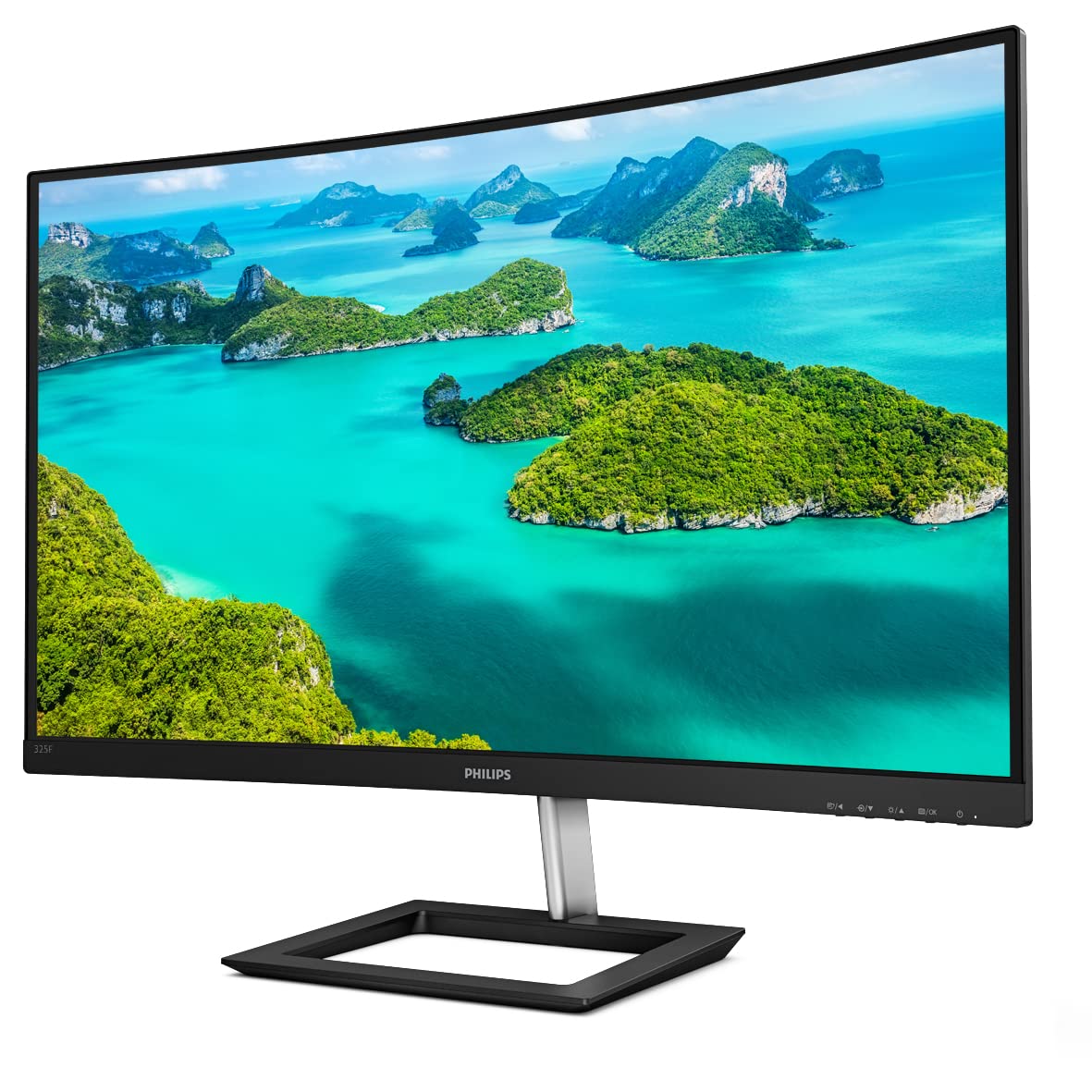 PHILIPS 325E1C 32" Monitor sin Marco, Panel VA, Curvo 1500R, Quad HD 2K, Ultra Wide-Color, 123% sRGB, 75Hz, 4 ms, FreeSync, VESA.