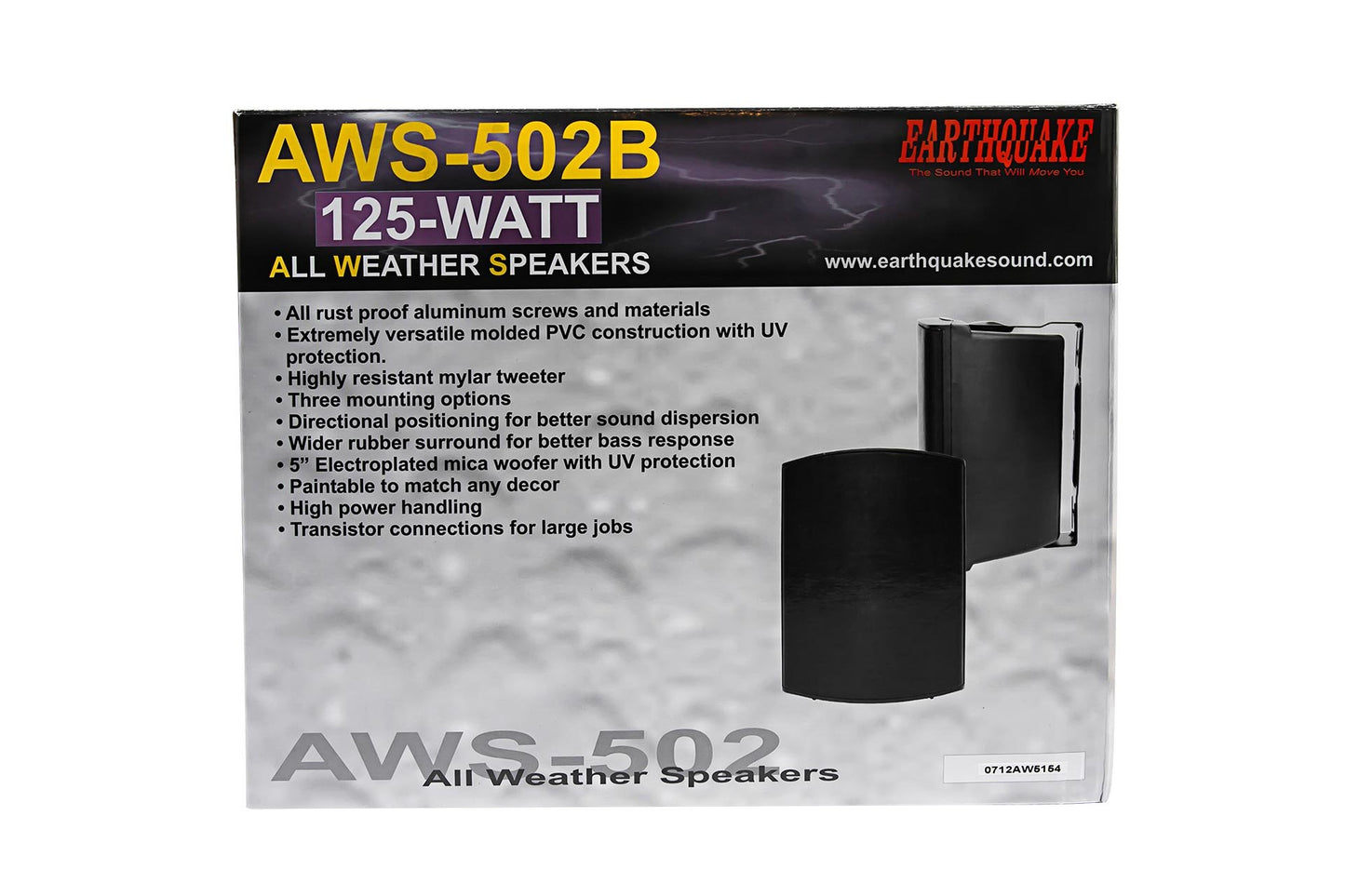 AWS502W Par de Bocinas Intemperie Negro