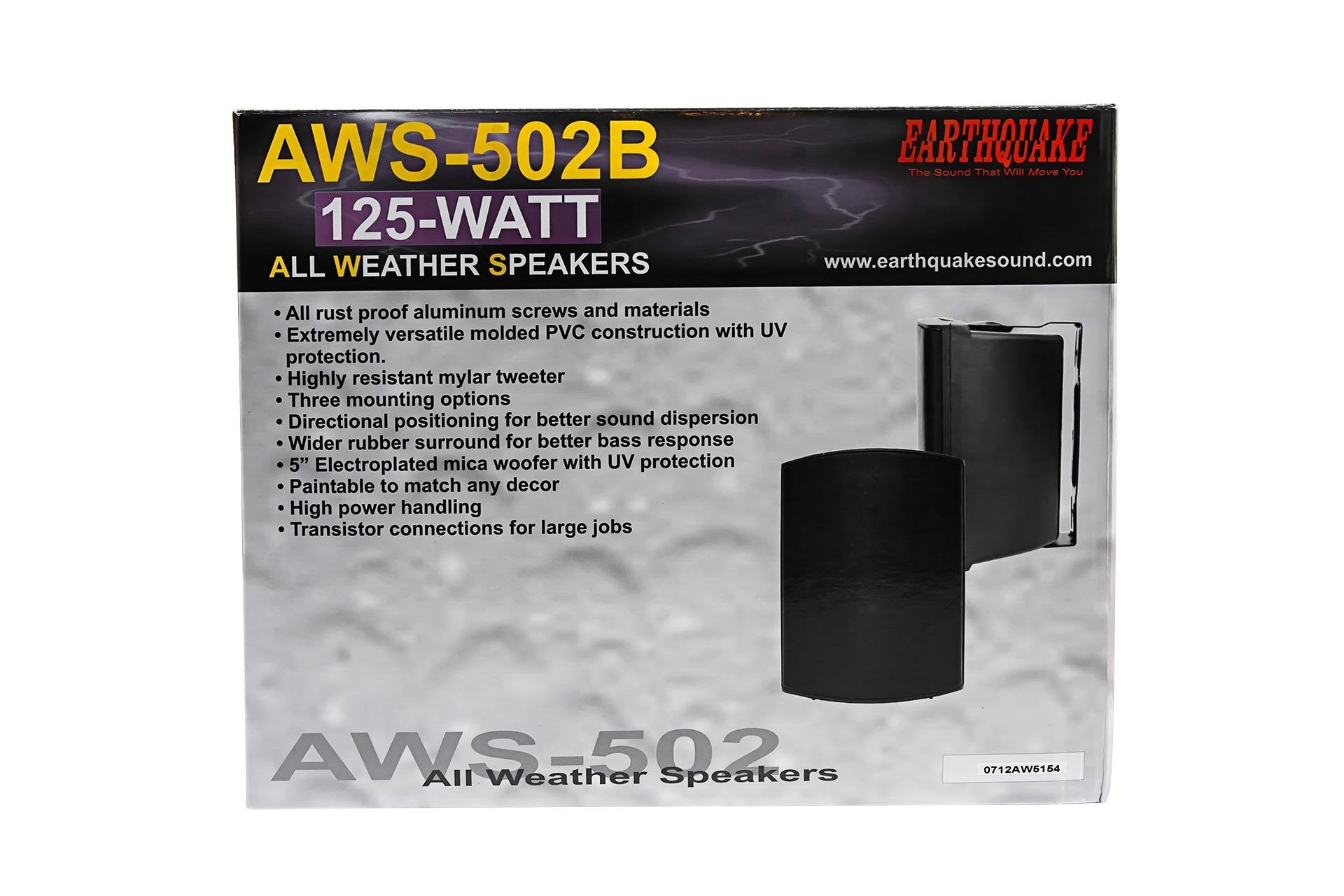 AWS502W Par de Bocinas Intemperie Negro