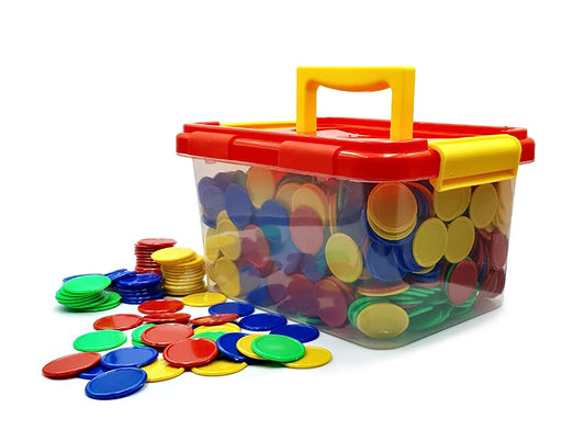 Set de Juego de Mesa de Póker Con 1000 Fichas de Plástico (4 Colores Didácticos)