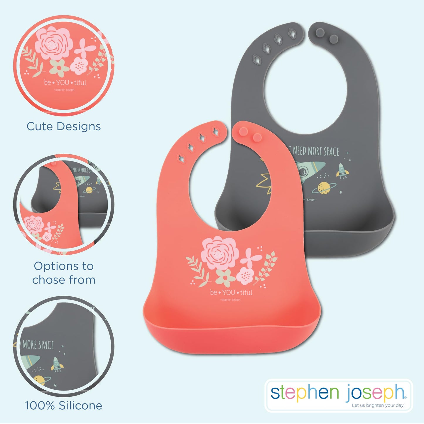 Stephen Joseph - Babero de silicona
