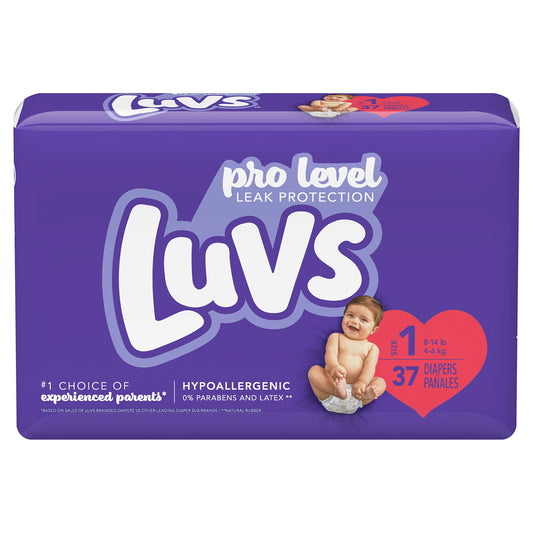 Pañales Luvs Triple Protección de Fugas Tamaño 1 37 Unidades