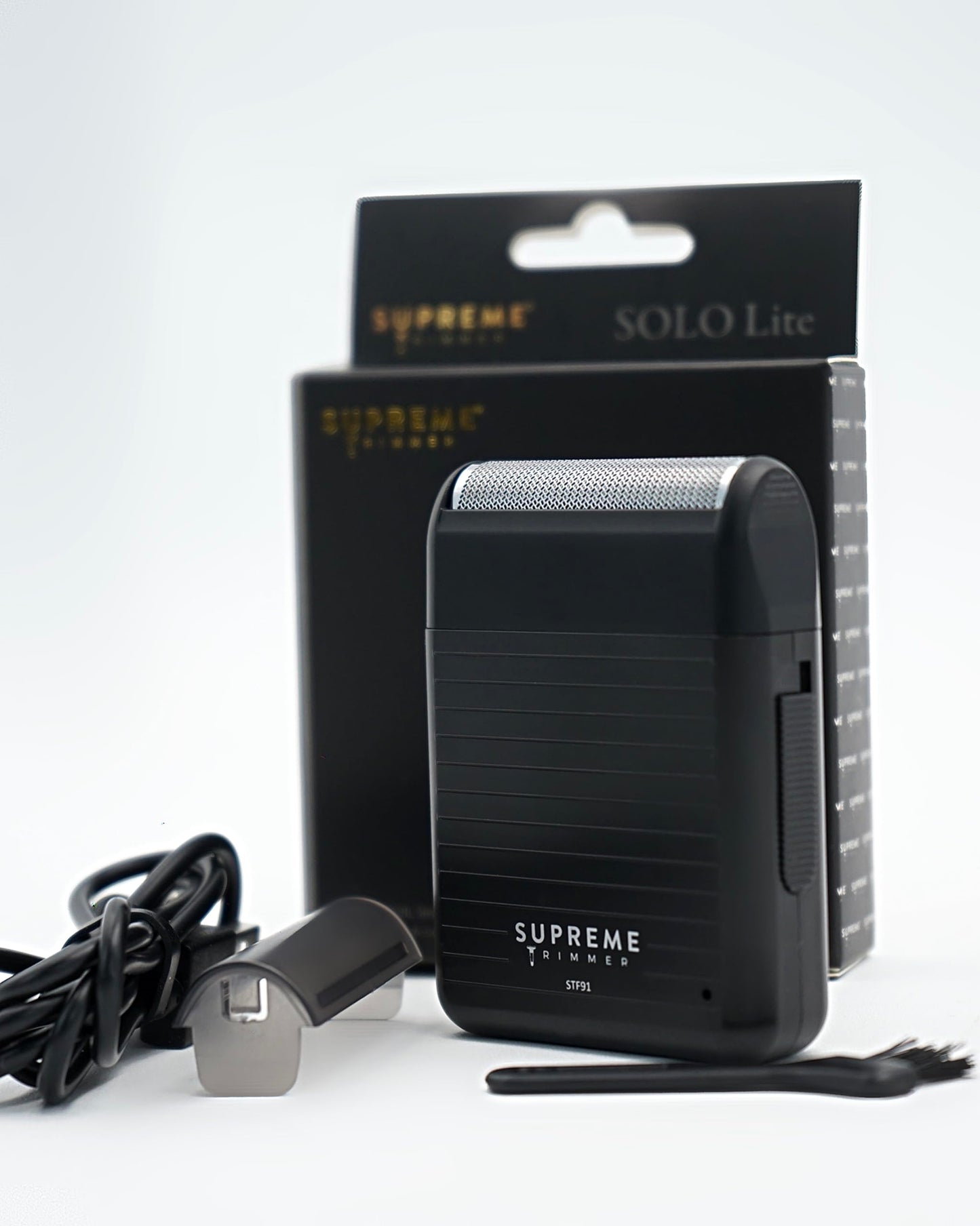 Supreme Trimmer Solo LiTE - Afeitadora de papel individual para hombre, 90 minutos, sin cable, potente USB-C Mini tamaño para barberos y uso doméstico | STF91 negro