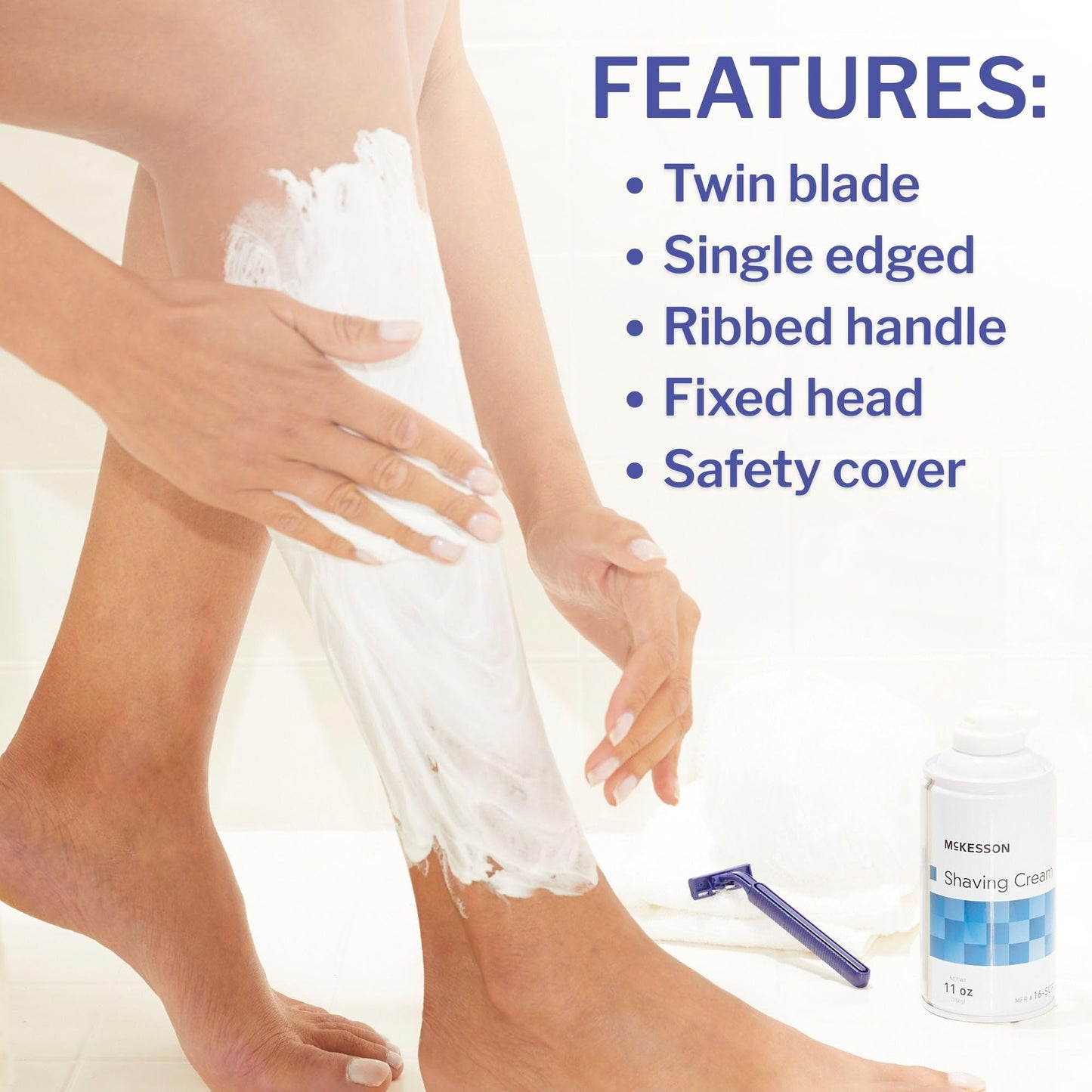 McKesson Performance Plus Double Edge Prep Razor Disposable - Box of 24 - Model 16-rz24