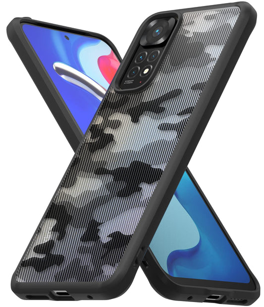 Funda Ringke Fusion Xiaomi Redmi Note 11 / 11S Negro Camo Mate Antihuellas Textura Satinada