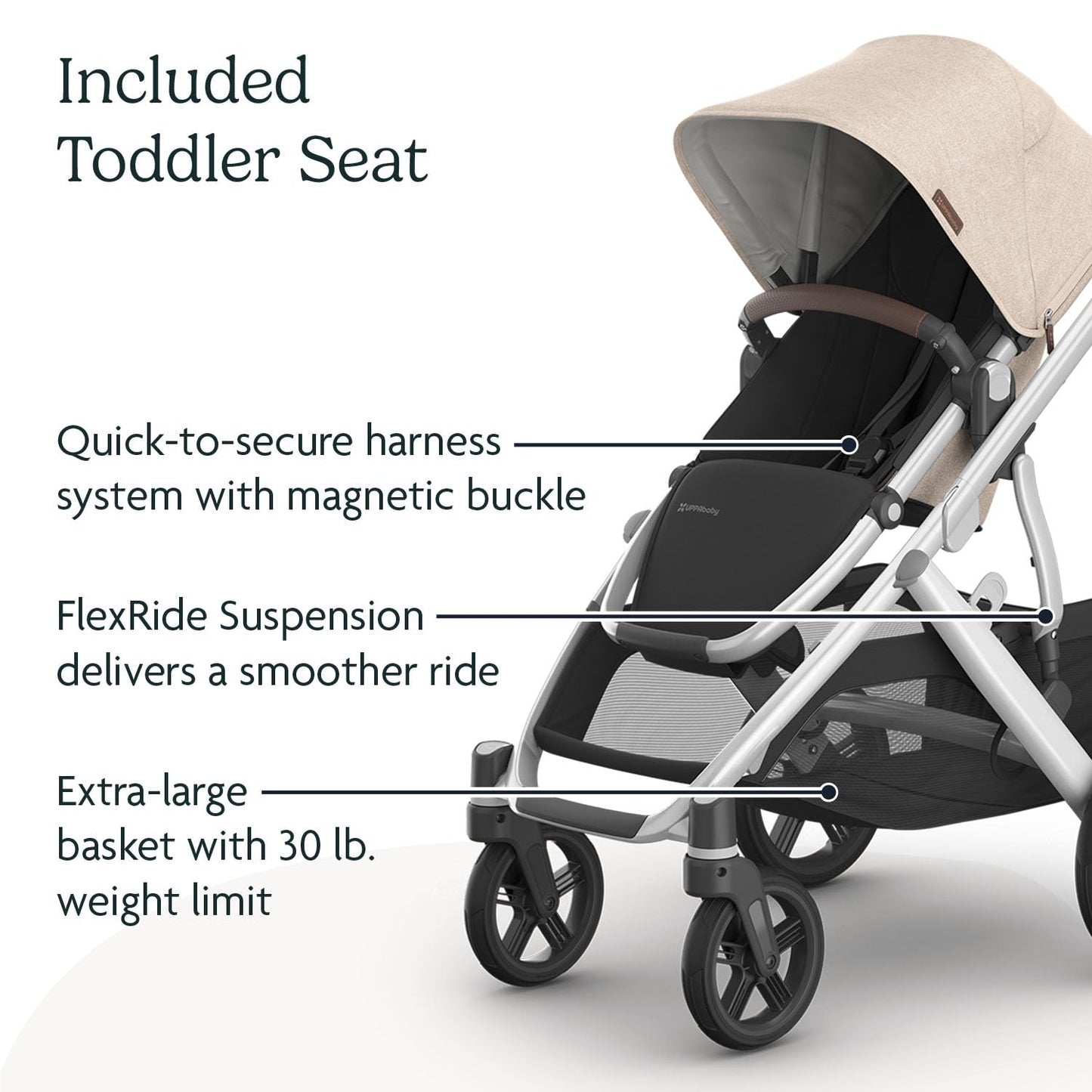 Carriola UPPAbaby Vista V3 Declan Asiento para Niño de Uno a Doble
