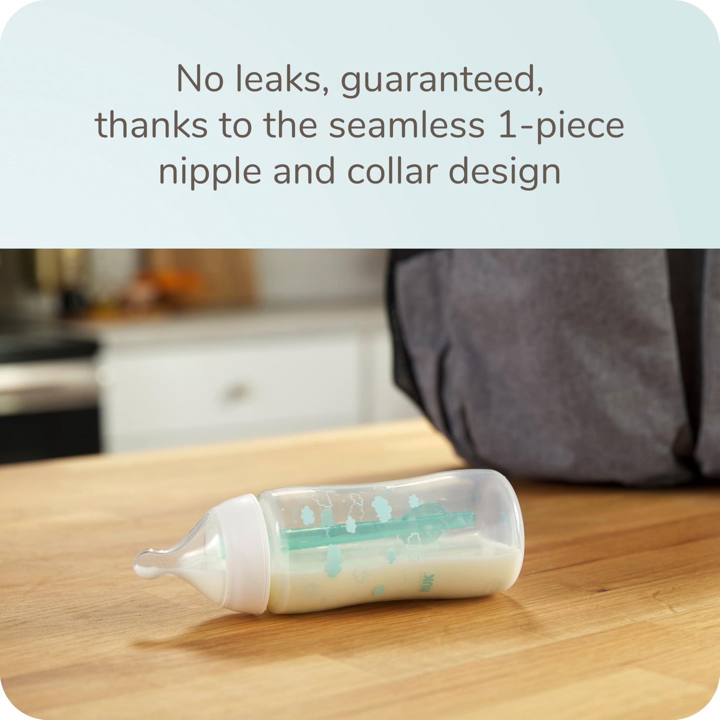 NUK Smooth Flow Pro - Pezones de repuesto para biberones de silicona, anticólicos, a prueba de fugas, paquete de 2