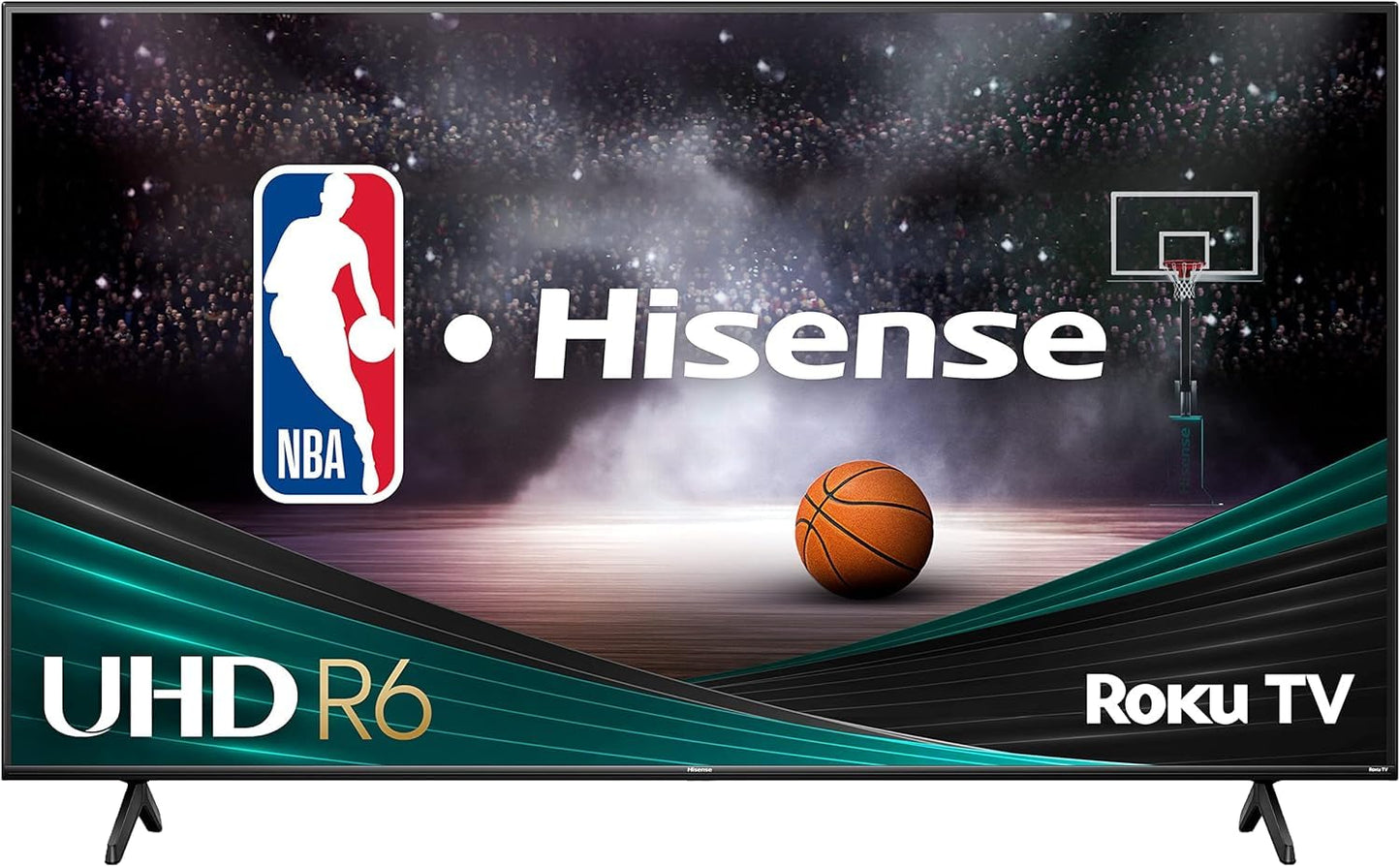 Hisense Smart Television De 55" Pulgadas, Serie R6 4K 2160p Ultra HD, Dolby Vision HDR y HDR10, Control Remoto De Voz, Funciona con Asistente Google y Alexa, 2024 | 55R6030N