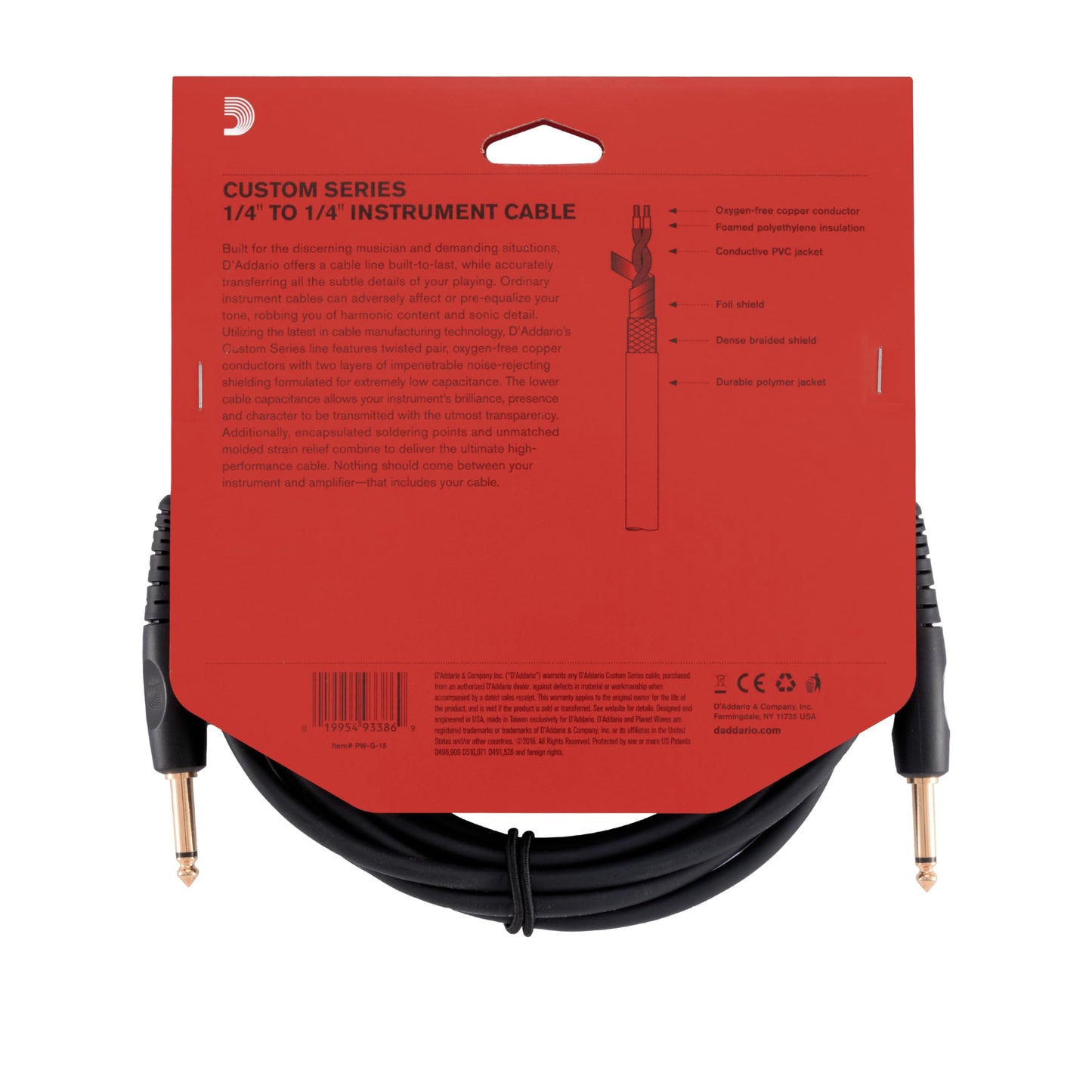 CABLE PLANET WAVE P/INST. PW-G-15