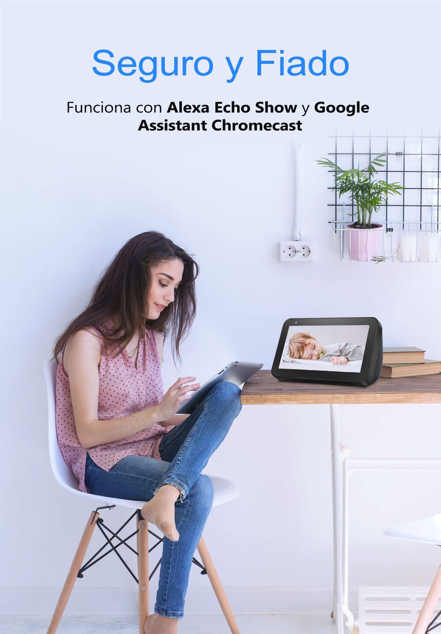 M4 Camara de Seguridad Interior, EASYTAO 4MP Cámara WiFi Alexa, Visión Nocturna, Detección de Movimiento y Sonido, Cámara IP Inteligente Funciona con Alexa/Google Home, para Bebé/Mascota/Anciano