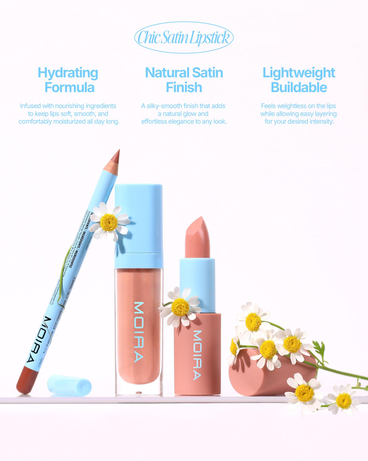 MOIRA CHIC SATIN LIPSTICK (007, INSPIRE)