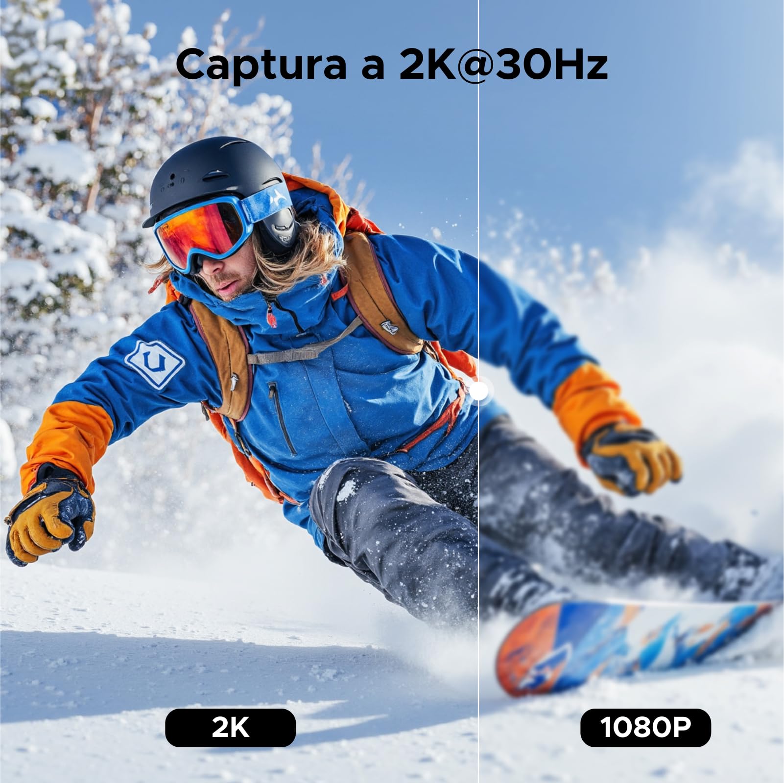 UGREEN 2K@30Hz Capturadora de Video, HDMI a USB 3.0 A y USB C, Entrada 4K@30Hz con Baja Latencia, Tarjeta de Captura de Video para Grabación de Juegos Compatible con Switch 2, PS5, Xbox, PC, Phone