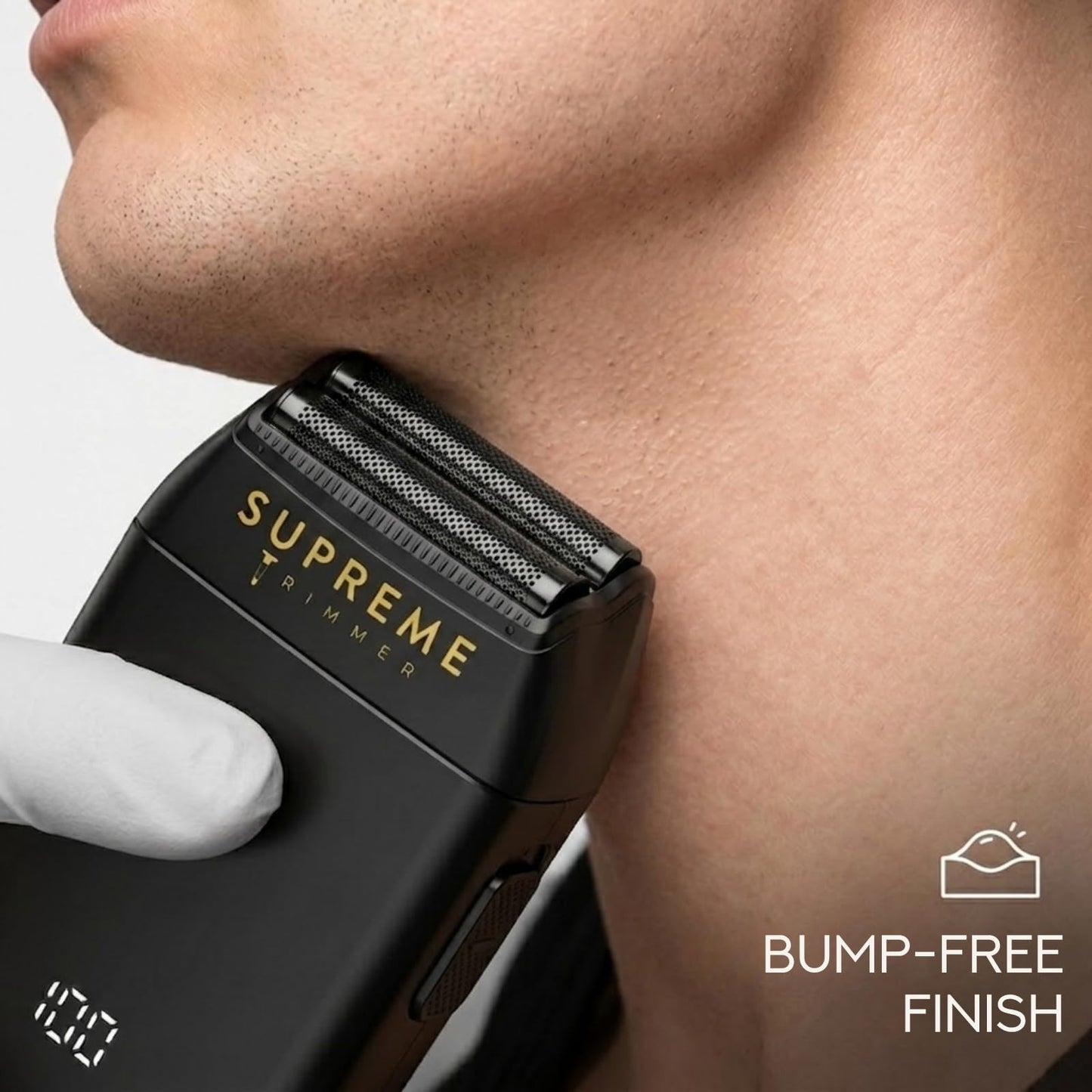SUPREME TRIMMER STF602 Pro - Afeitadora eléctrica para hombre, afeitadora húmeda/seca, para barbero, color negro, crujiente