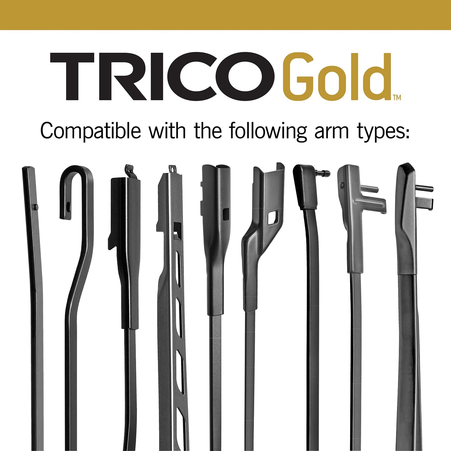 Juego de Limpiaparabrisas TRICO Gold 24 y 16 Pulgadas Visibilidad Superior Todo Clima Súper Premium para Vehículo