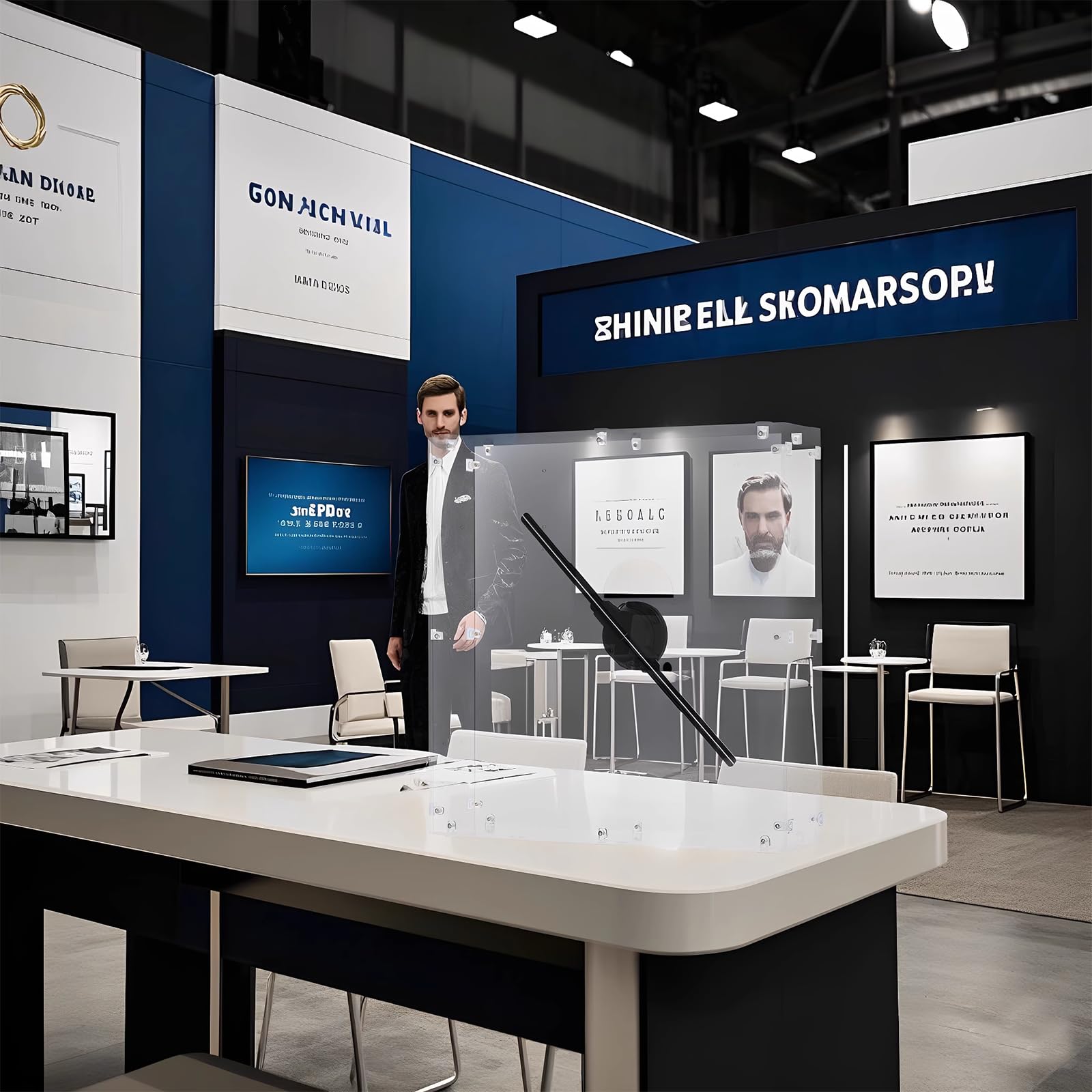 Ventilador Holográfico Missyou Negro con Bluetooth y WiFi para Negocios y Educación