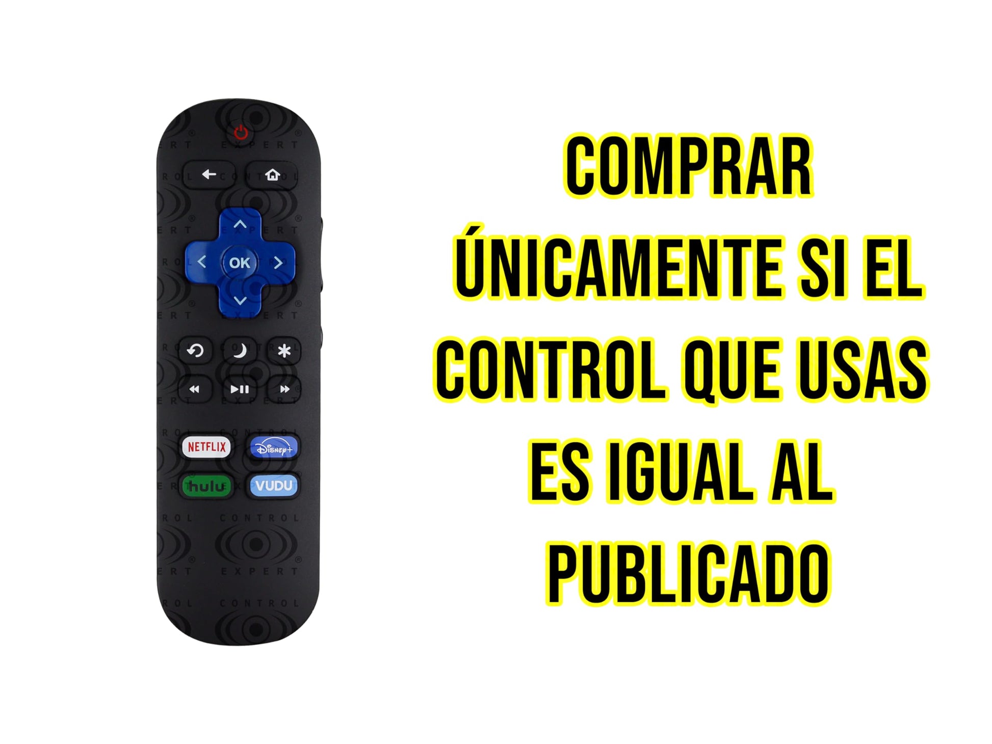 Control Remoto Premium Compatible con Roku TV Hisense TCL, ONN Sharp Smart TV