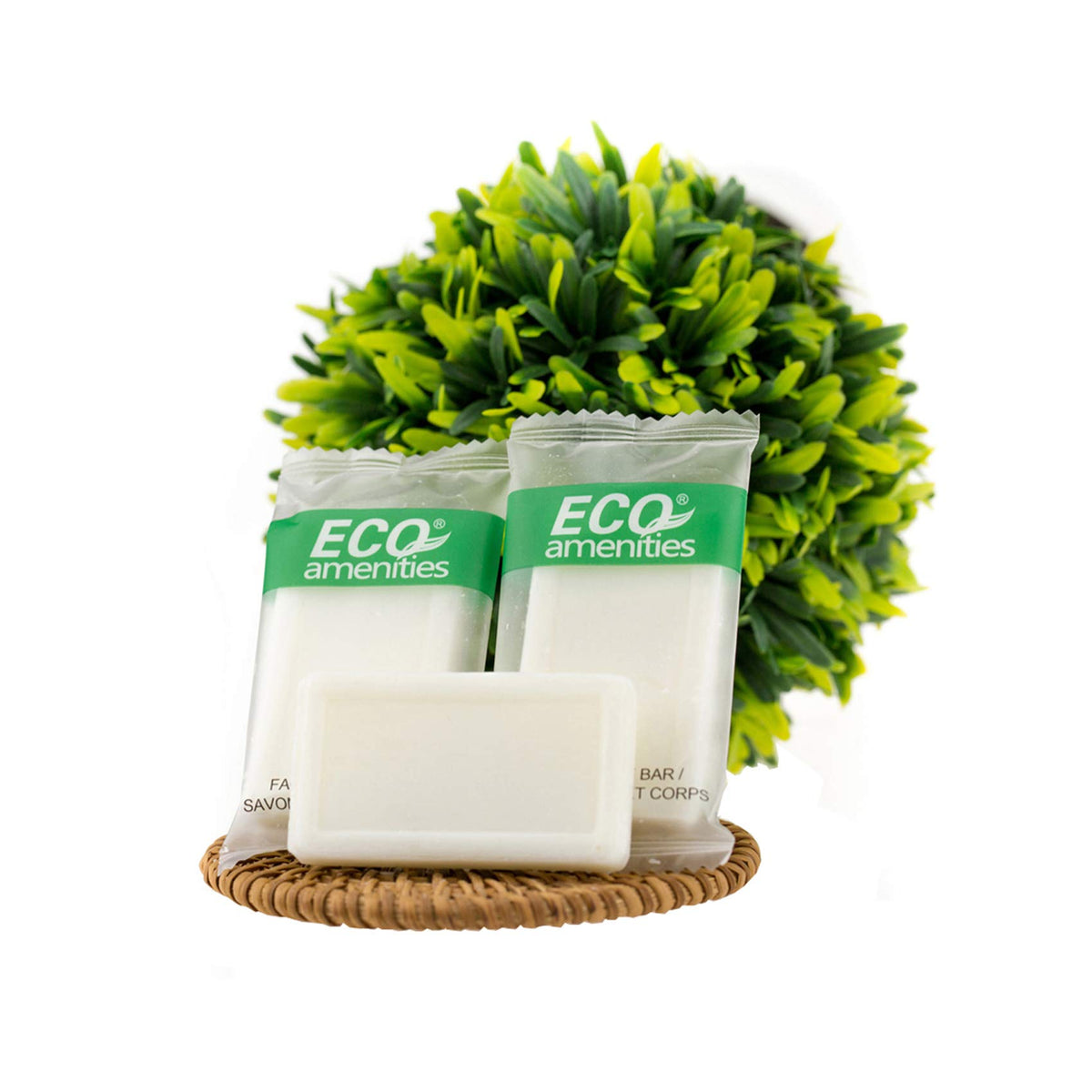 ECO AMENITIES Travel size 0.5oz hotel soap in bulk, White, Green Tea, 400 Count