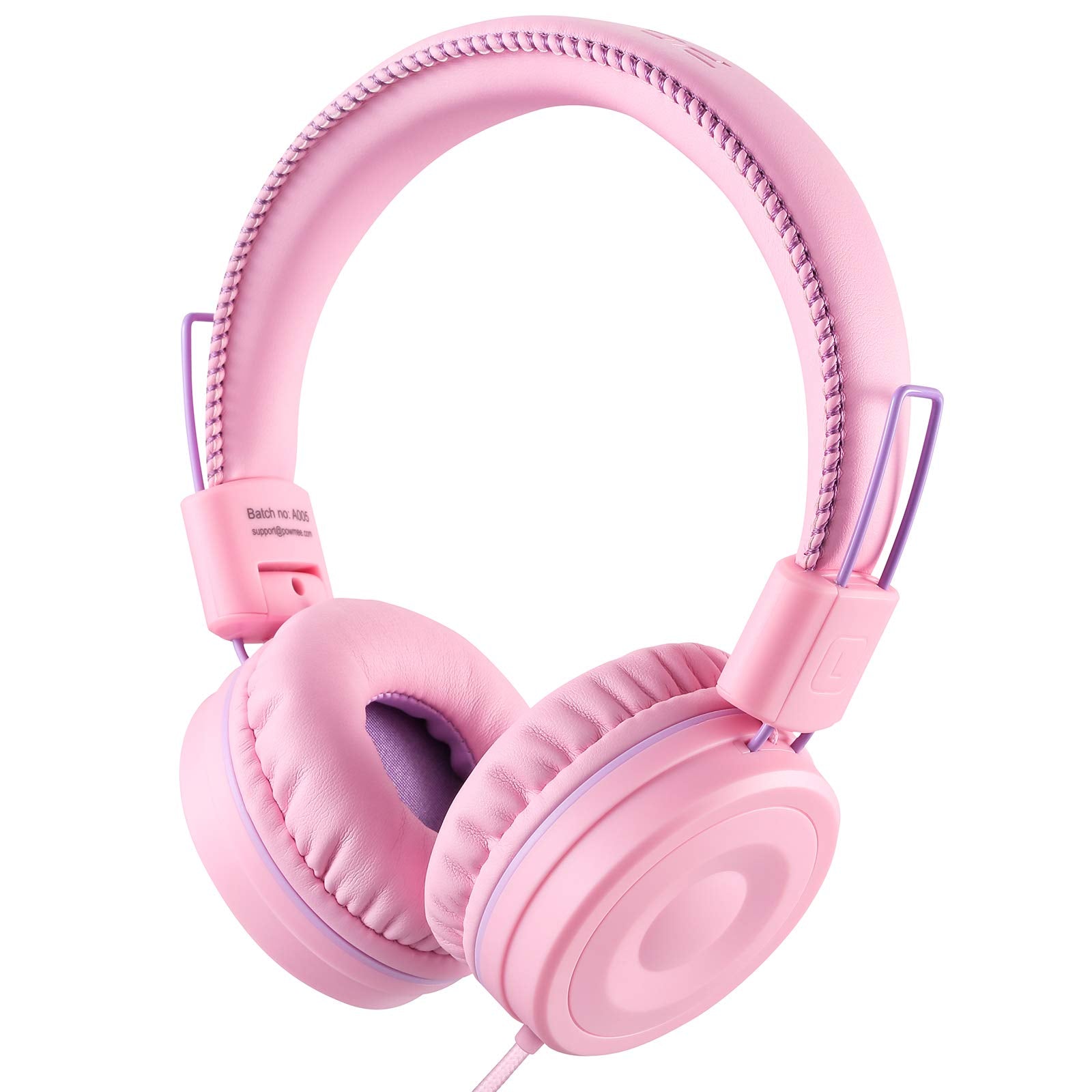 Auriculares POWMEE M1 Rosa Plegables y Ajustables para Niños